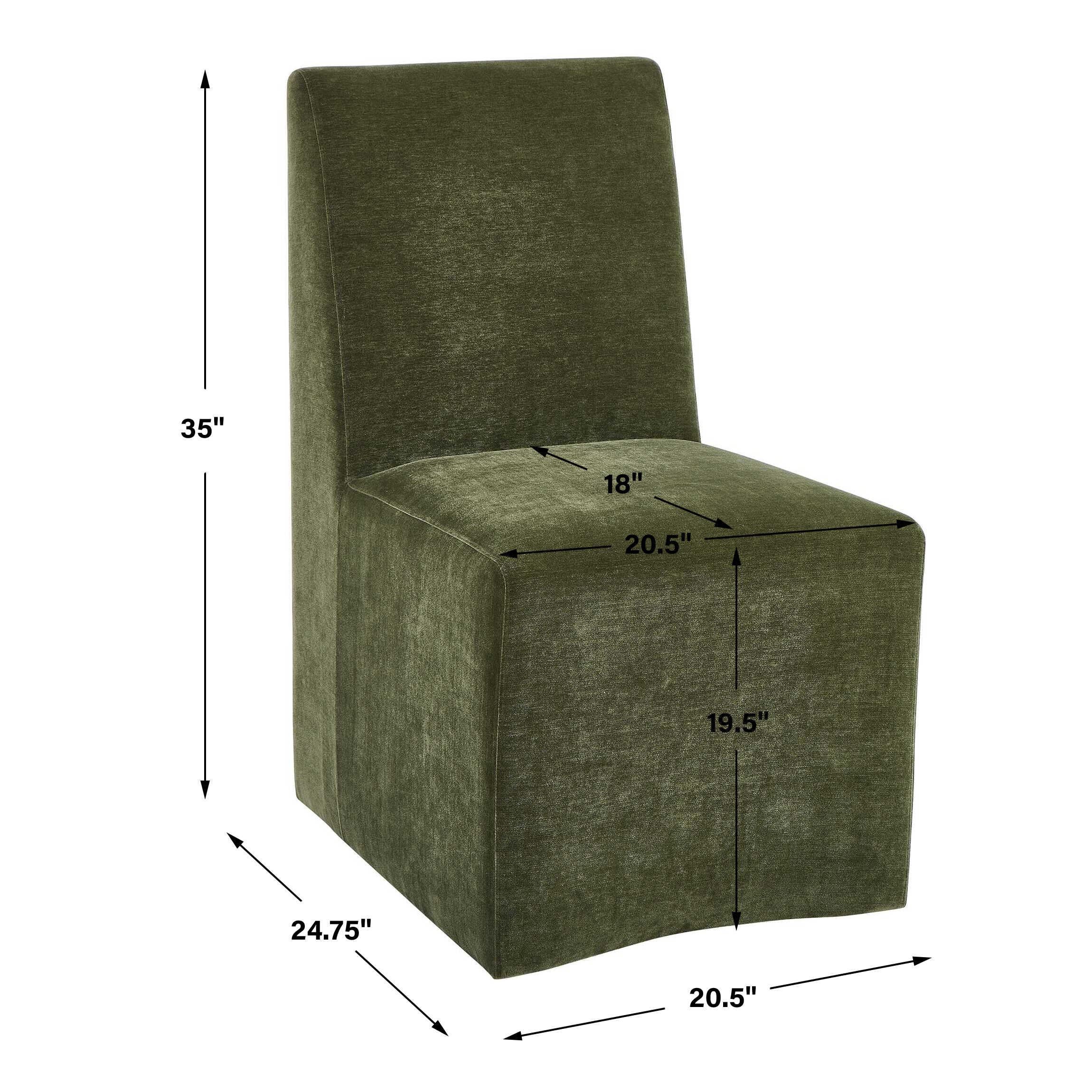 Uttermost Moro Armless Moss Dining Chair