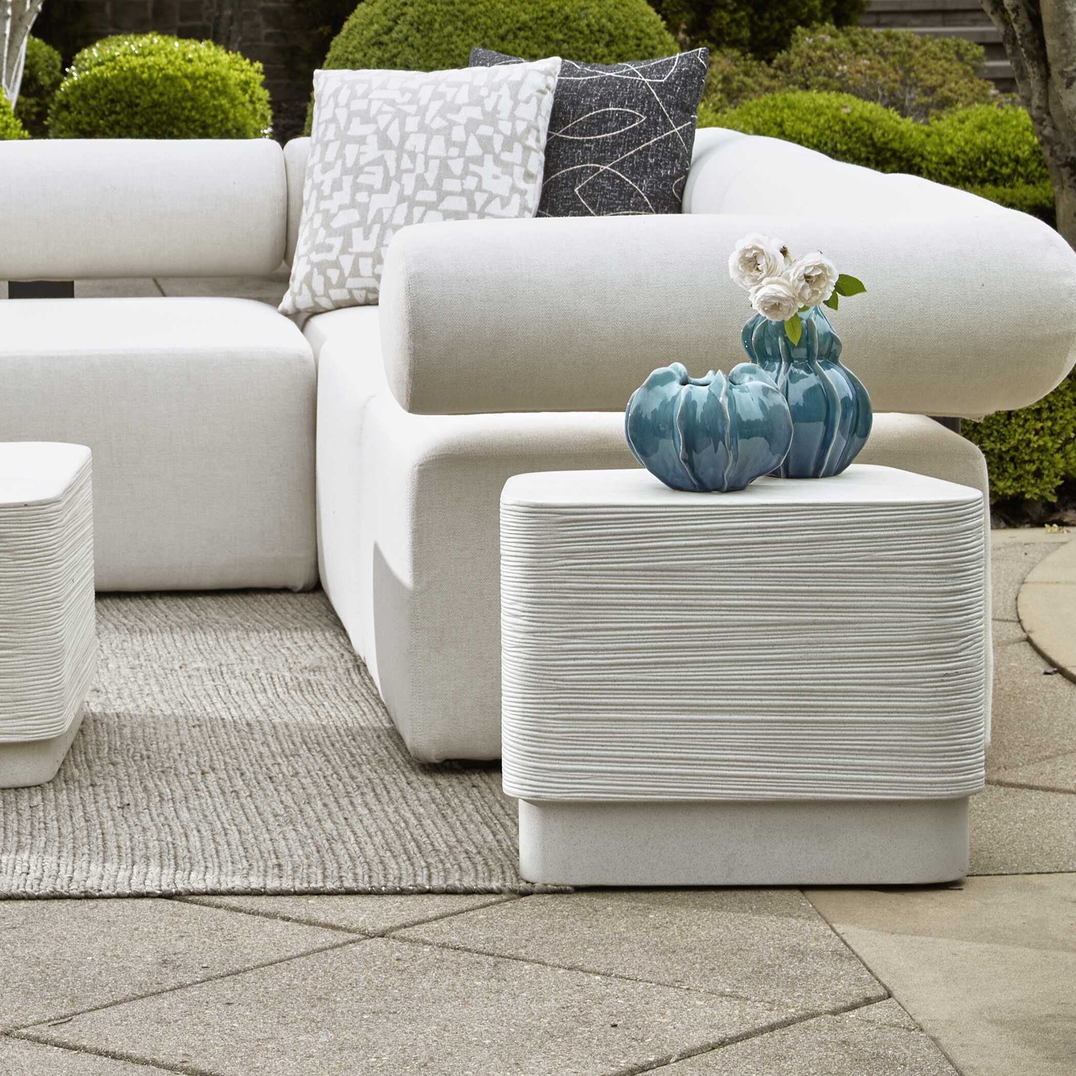 Uttermost Saltwater Concrete Side Table
