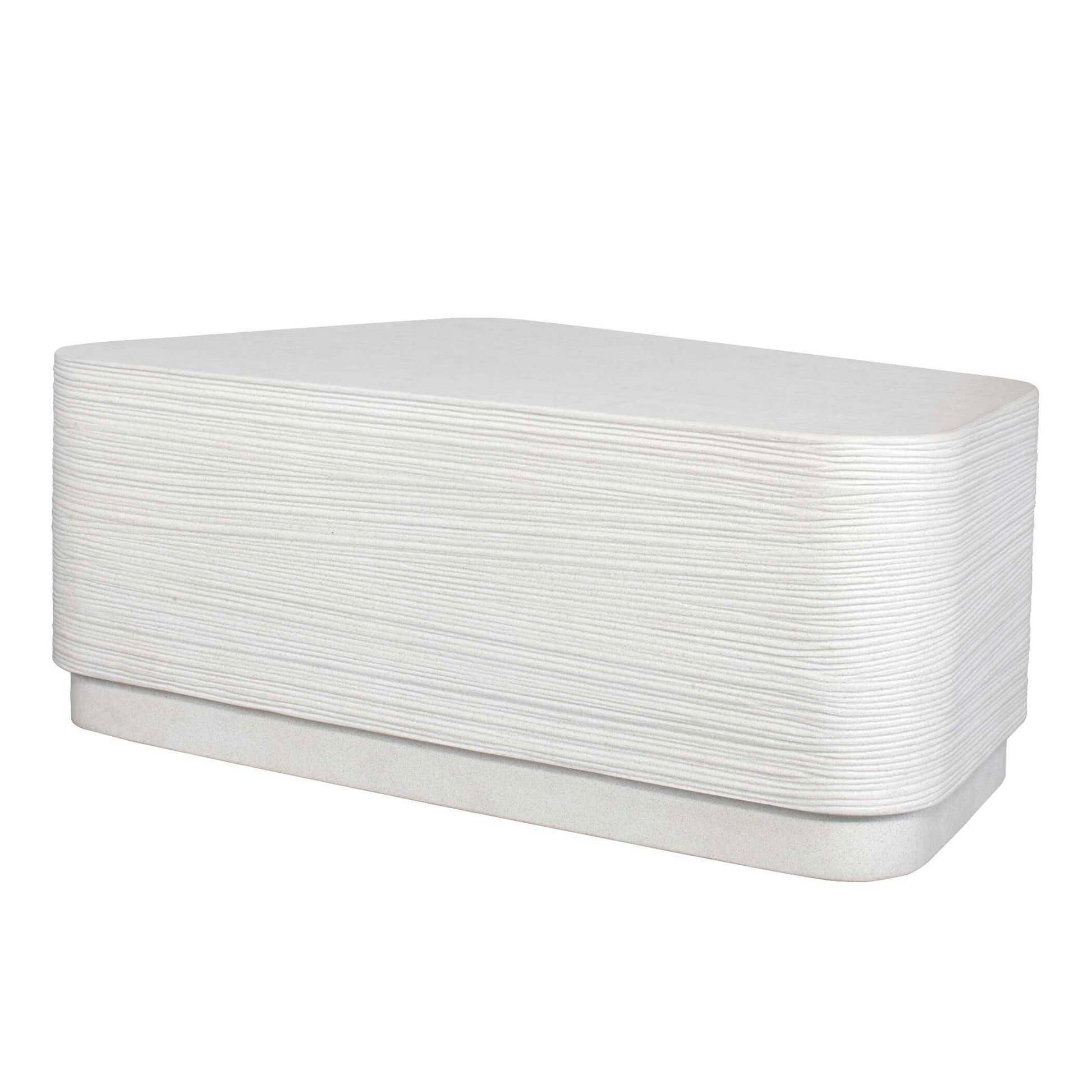 Uttermost Saltwater White Concrete Coffee Table