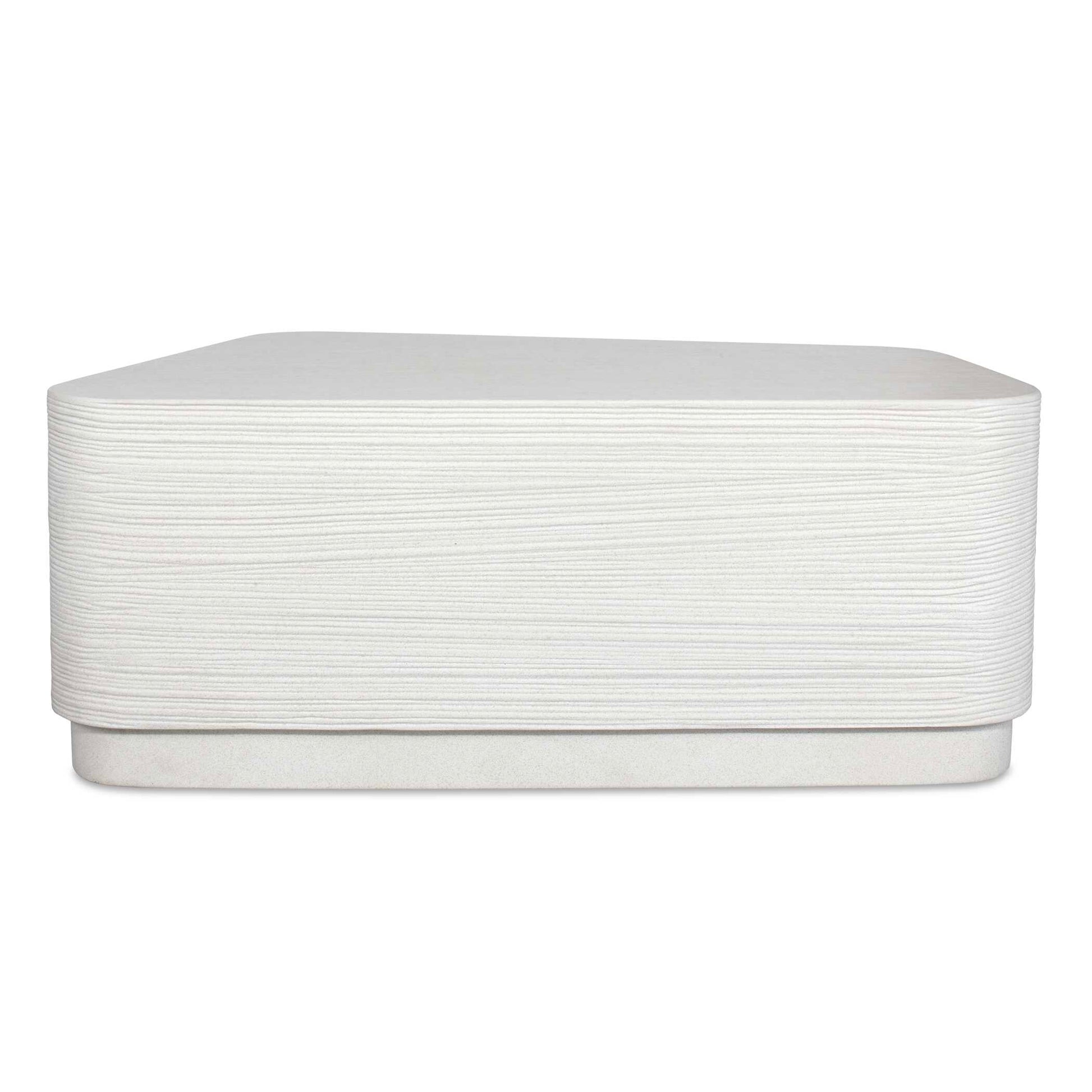 Uttermost Saltwater White Concrete Coffee Table