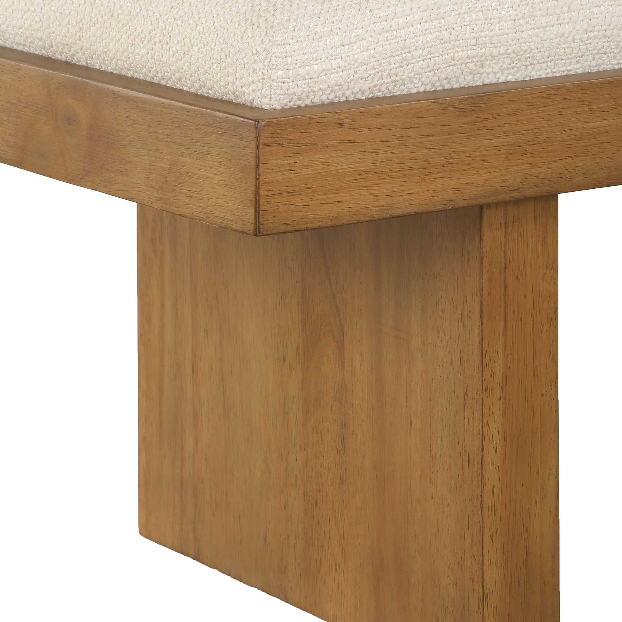 Uttermost Haden White Upholstery Bench