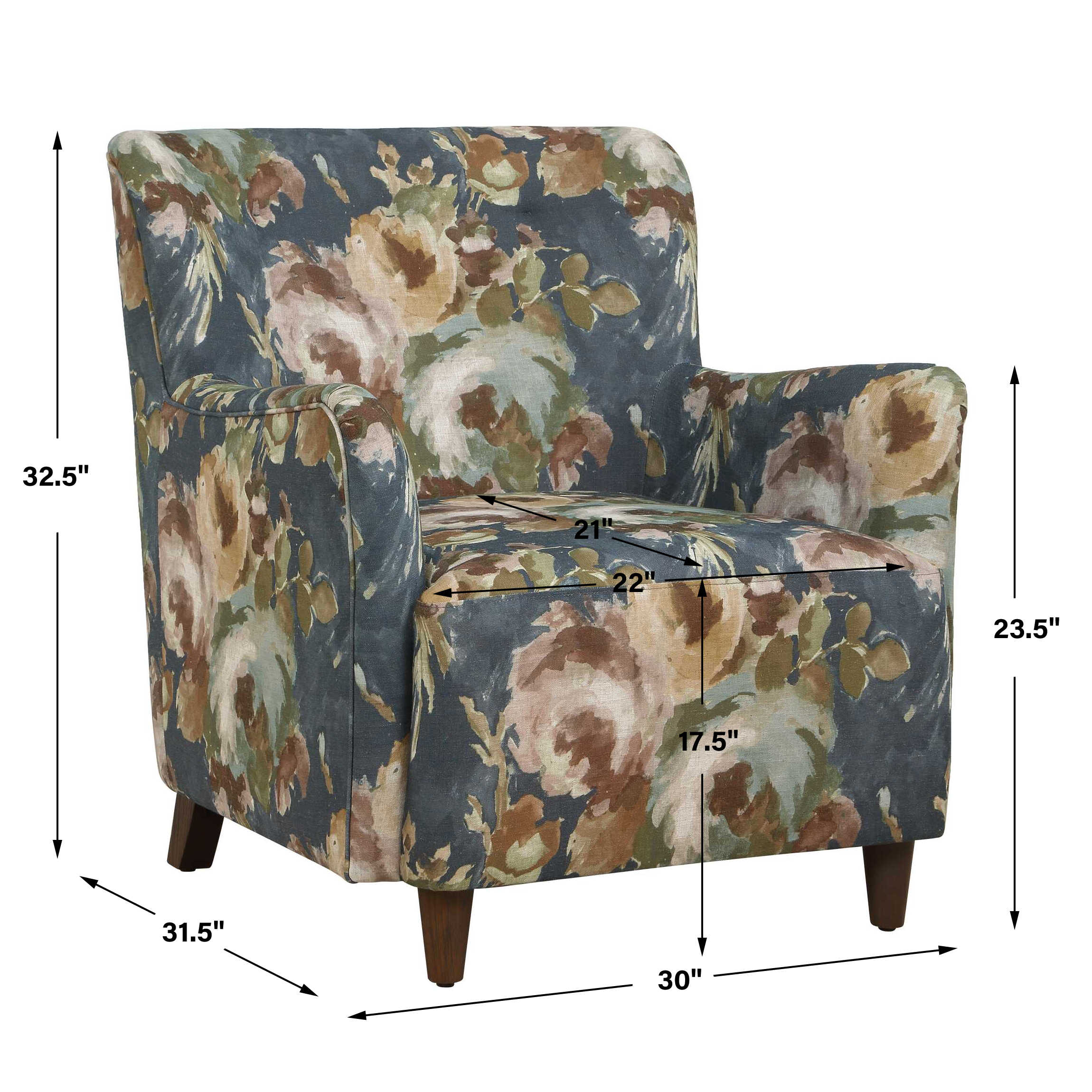 Uttermost Lainey Floral Upholstered Armchair