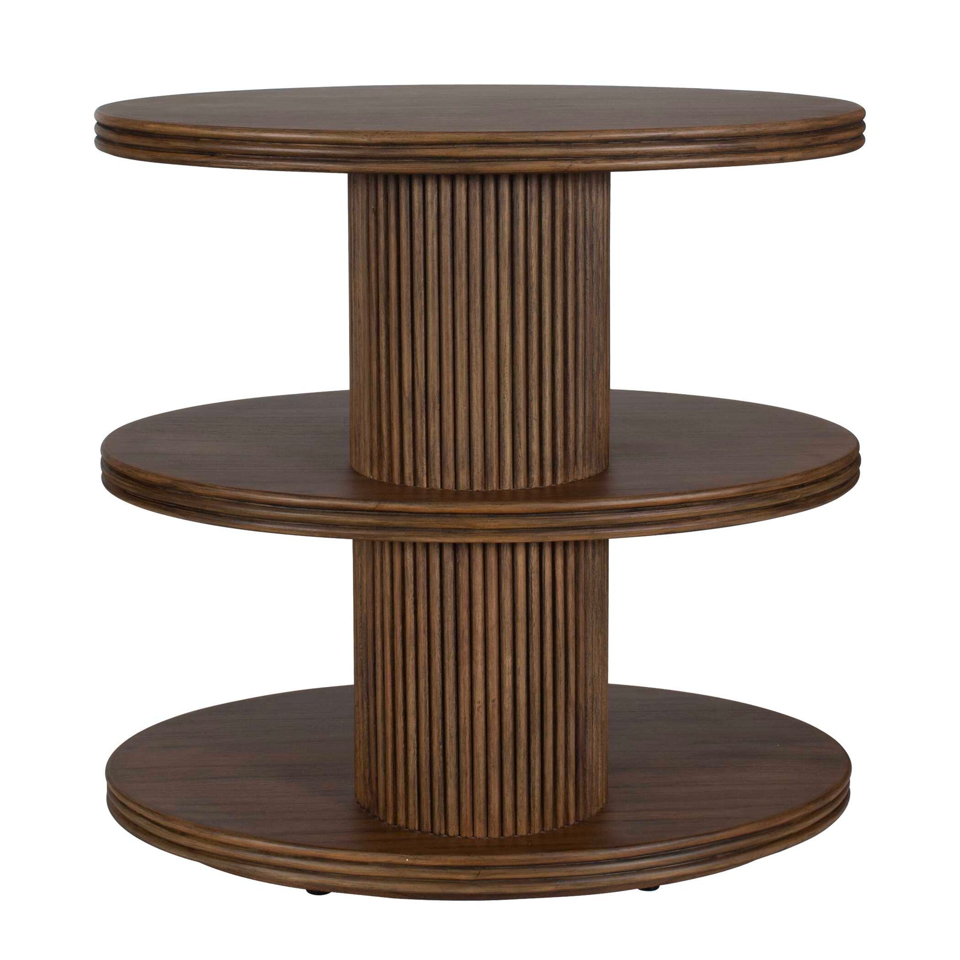 Uttermost Top Tier Oval Walnut Side Table