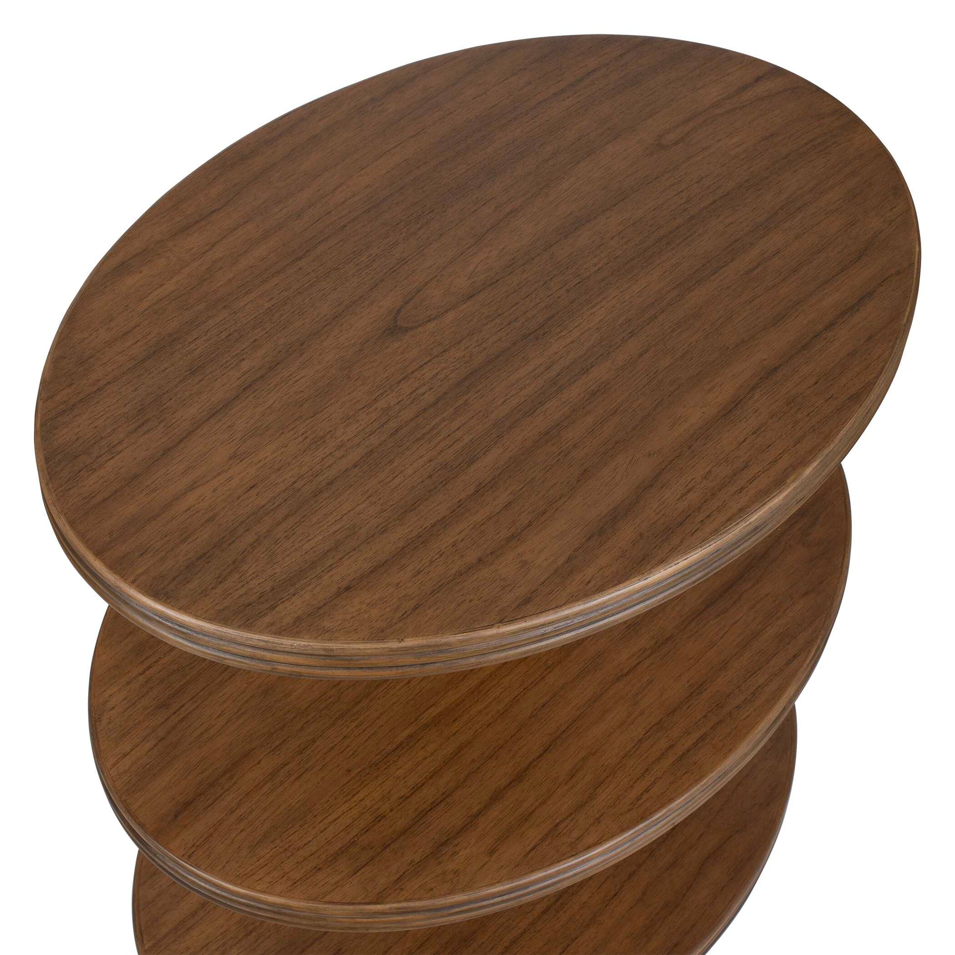Uttermost Top Tier Oval Walnut Side Table