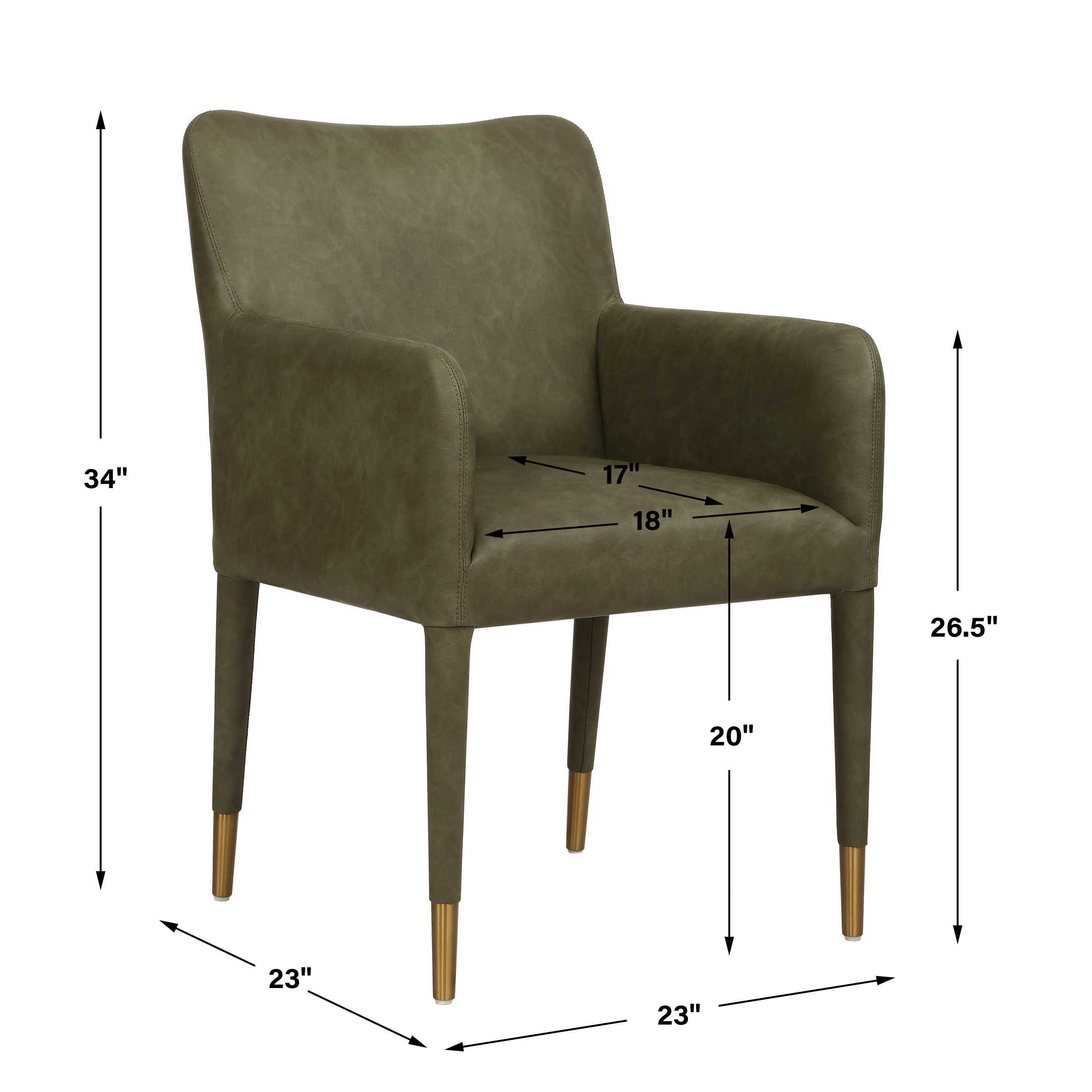 Uttermost Conifer Pine Dining Armchair