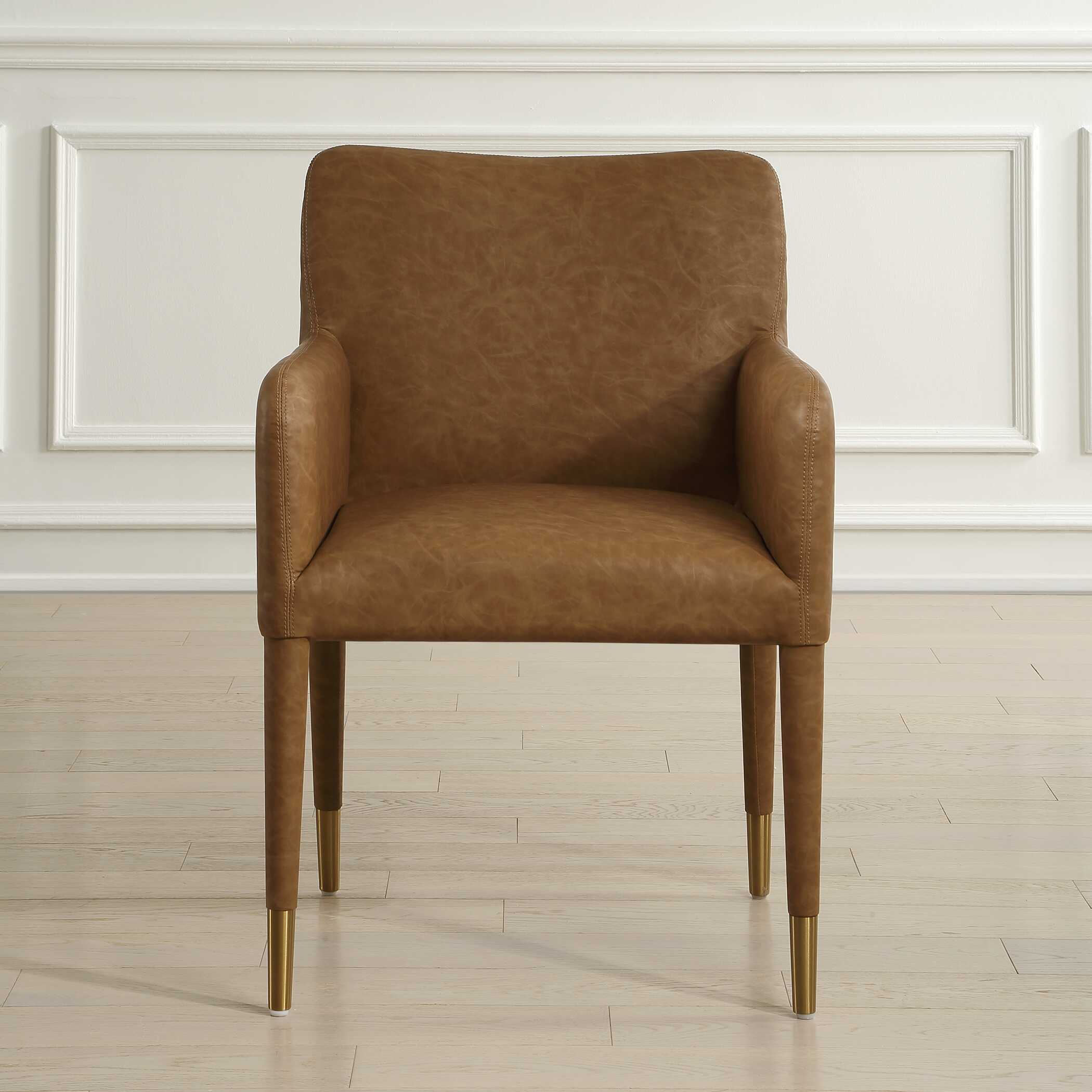 Uttermost Conifer Camel Dining Armchair
