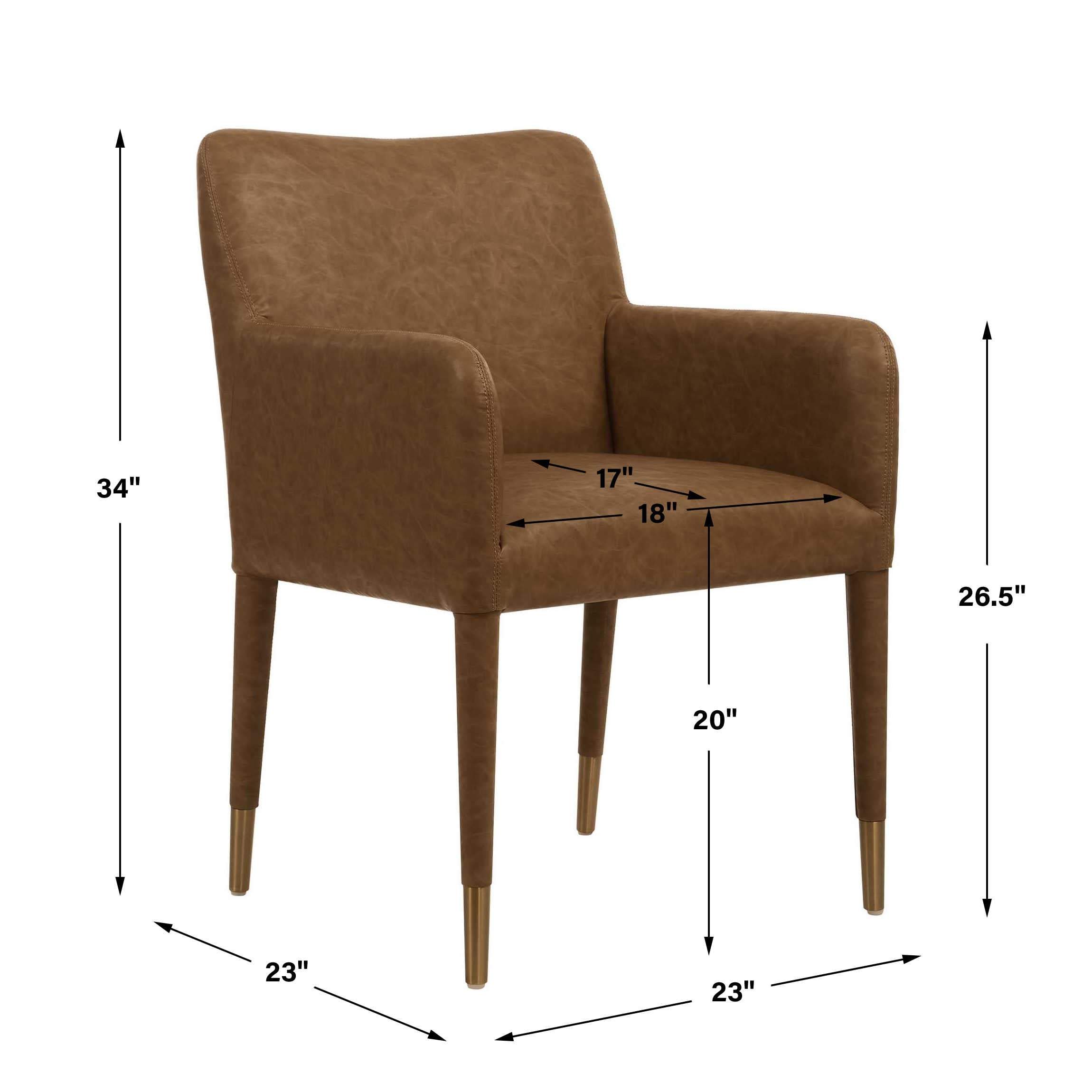 Uttermost Conifer Camel Dining Armchair