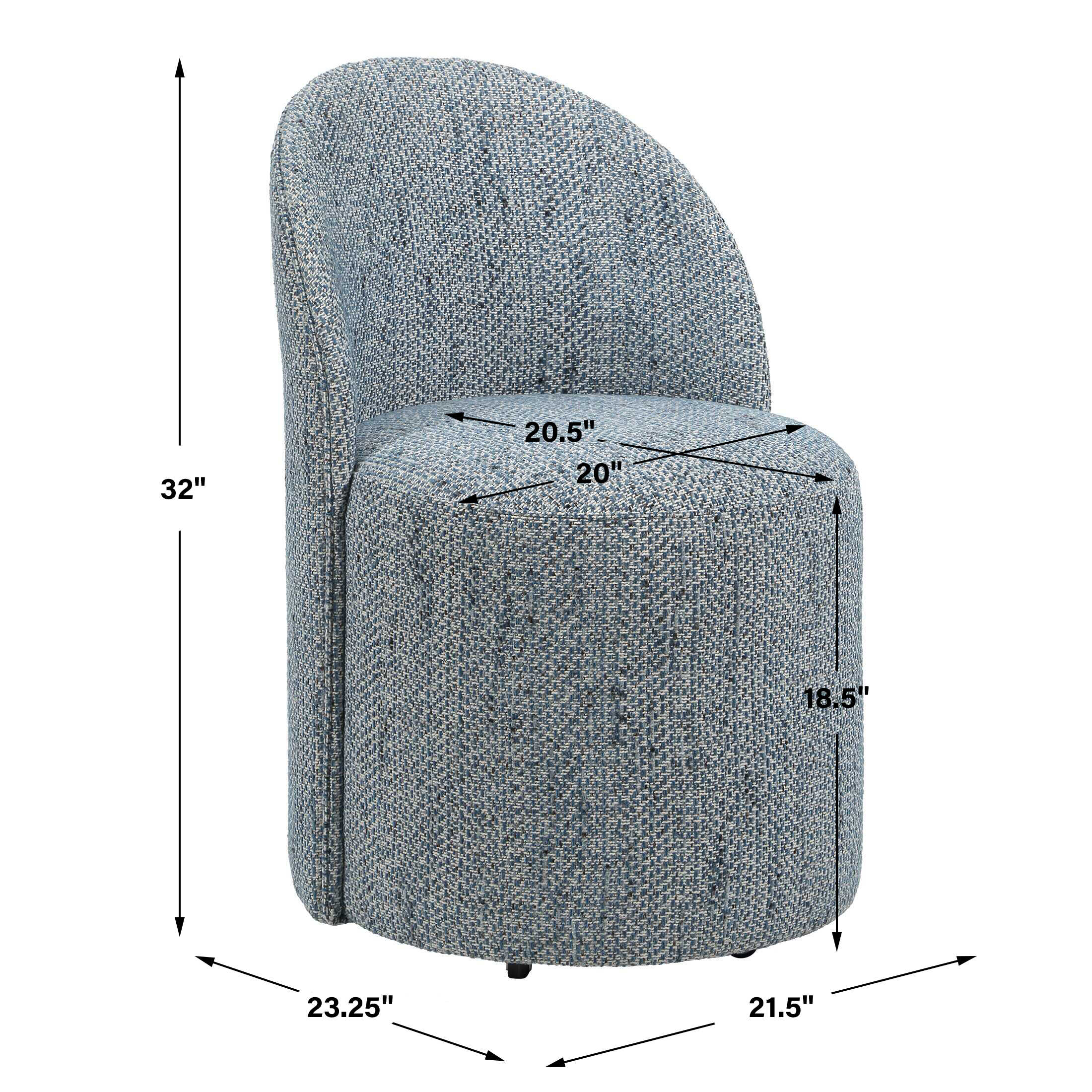 Uttermost Roll With It Denim Dining Chair