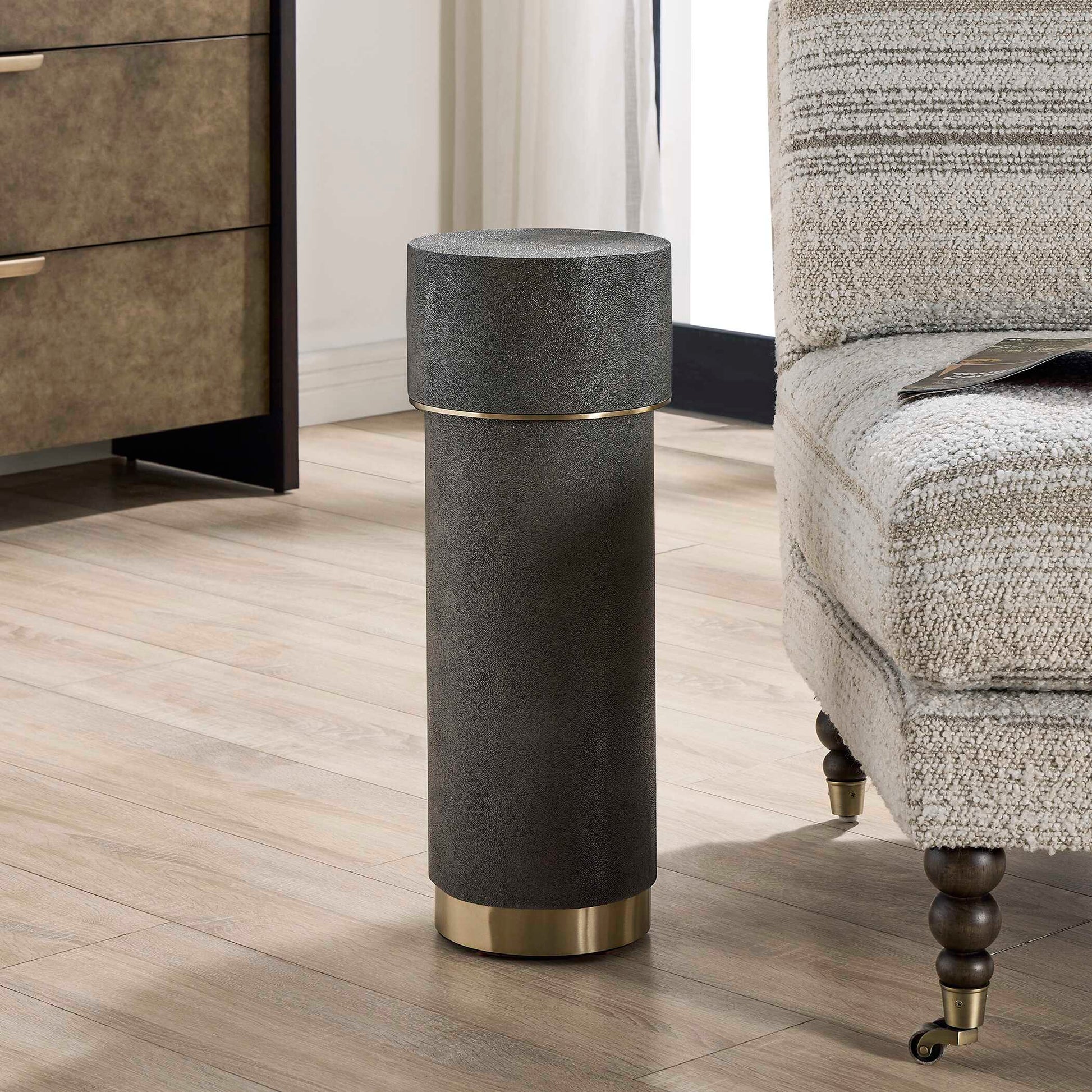 Uttermost Wessex Charcoal Drink Table