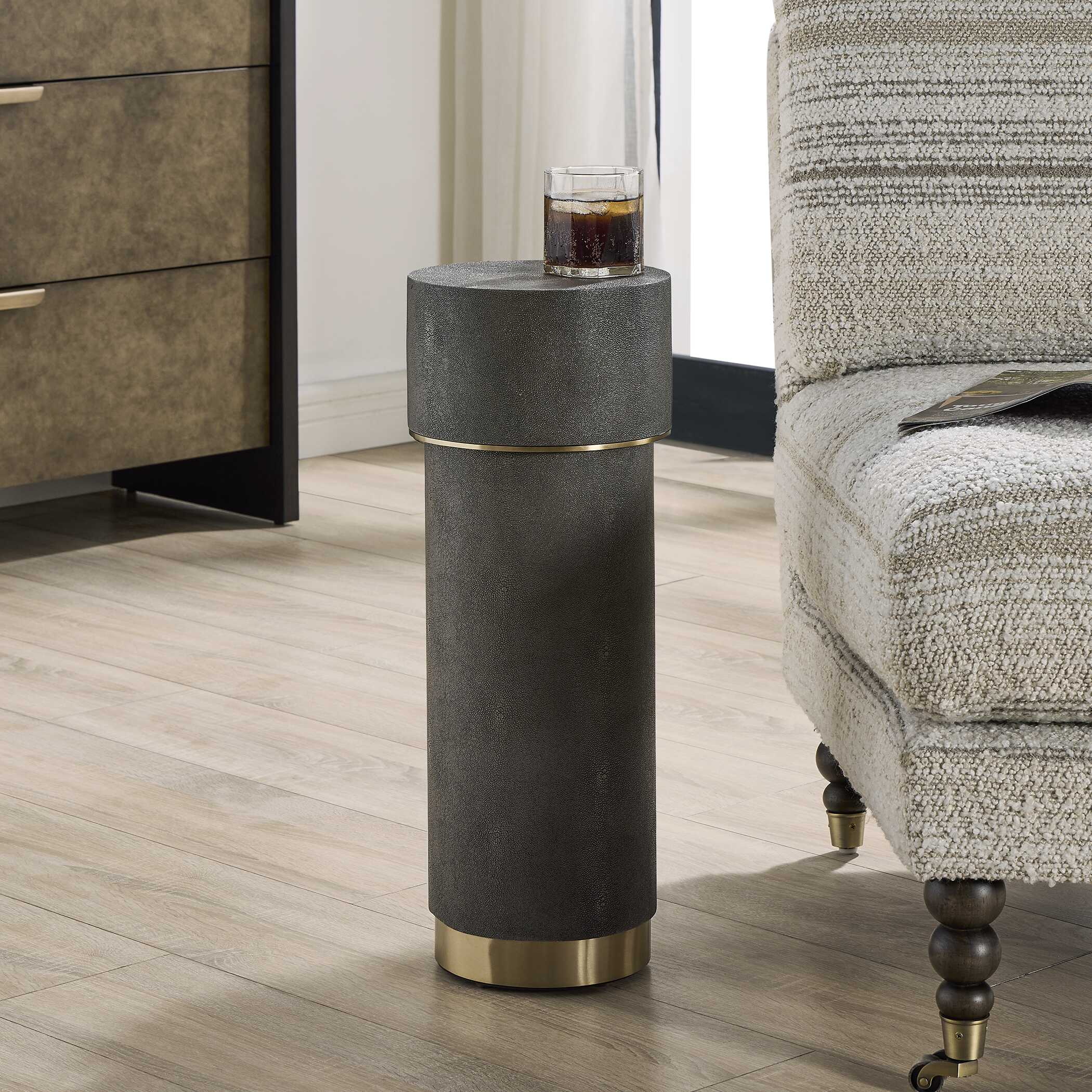 Uttermost Wessex Charcoal Drink Table