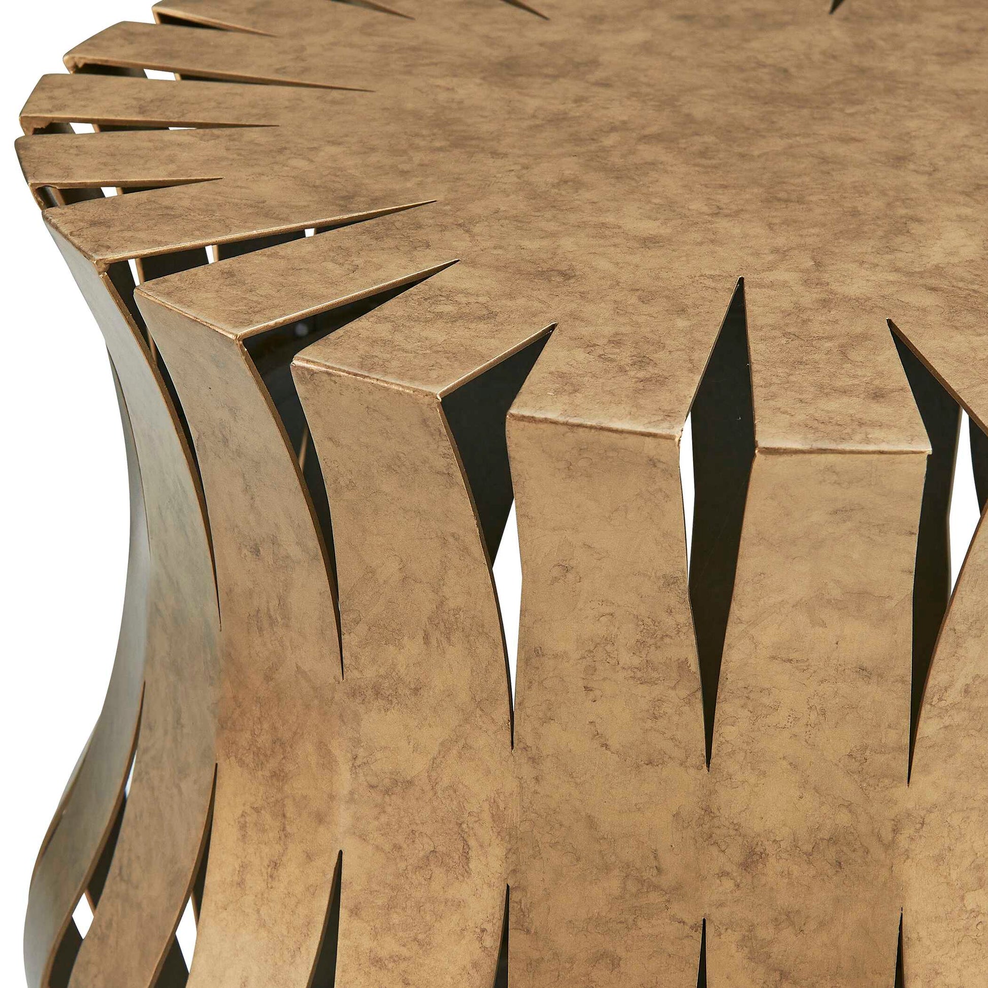 Uttermost Arida Aged Gold Accent Table
