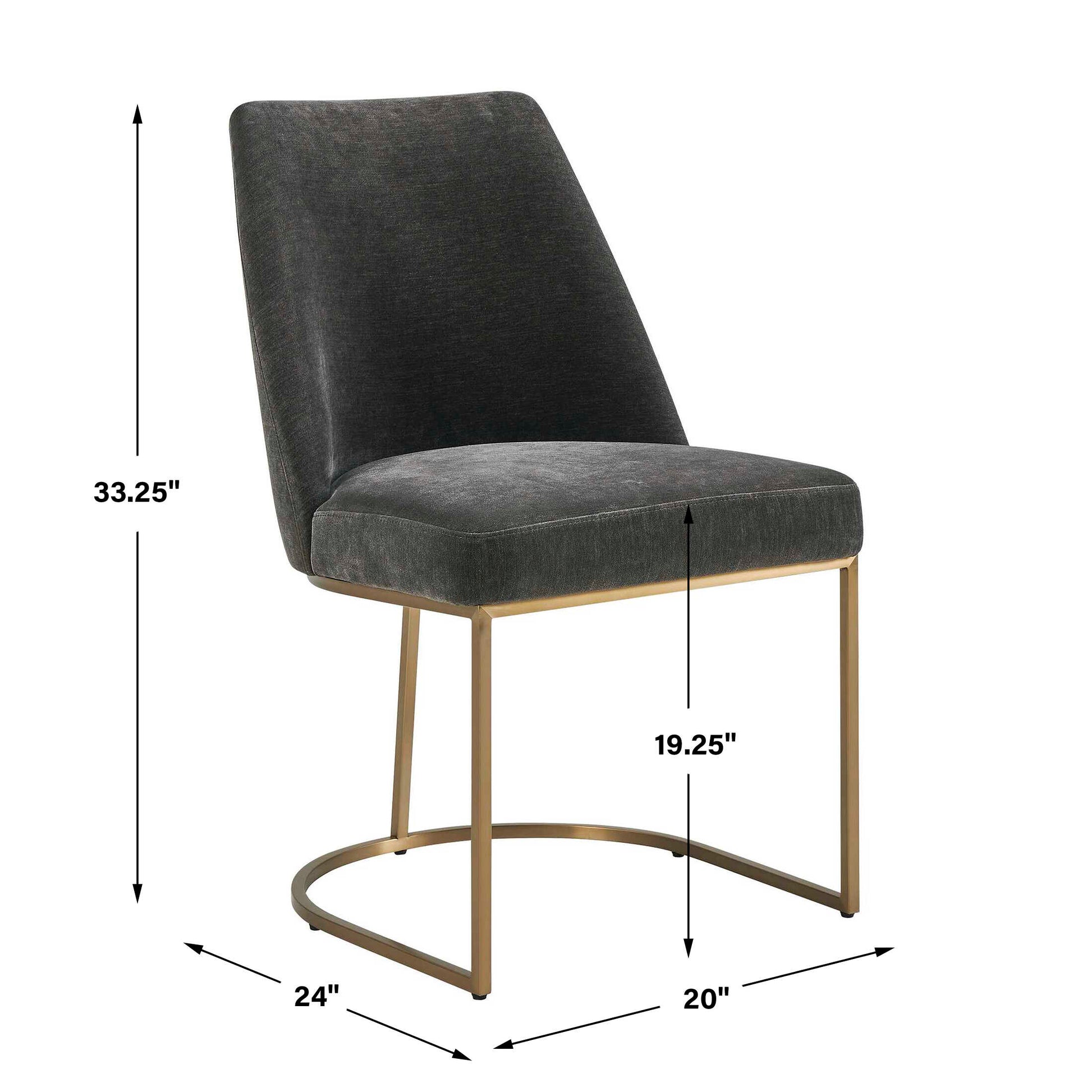 Uttermost Hanni Gray Upholstered Dining Chair
