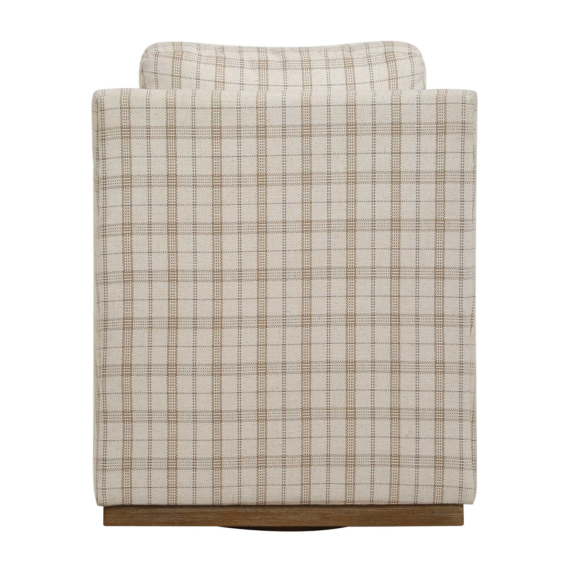 Uttermost Basie Casual Linen Swivel Chair