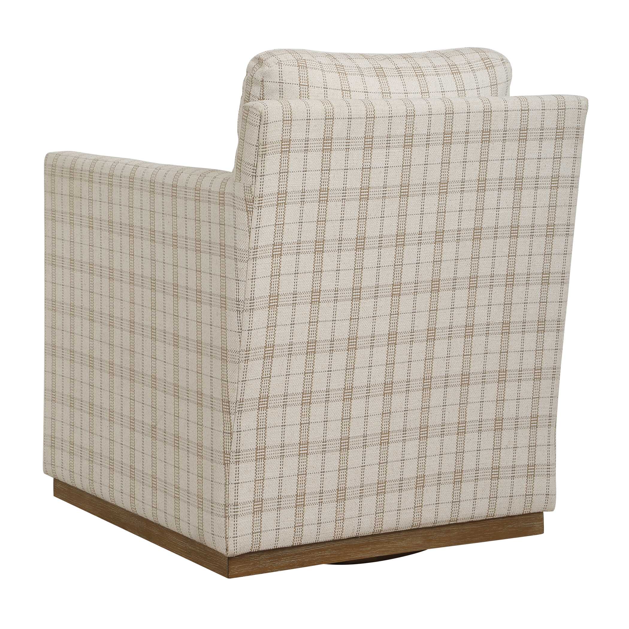 Uttermost Basie Casual Linen Swivel Chair