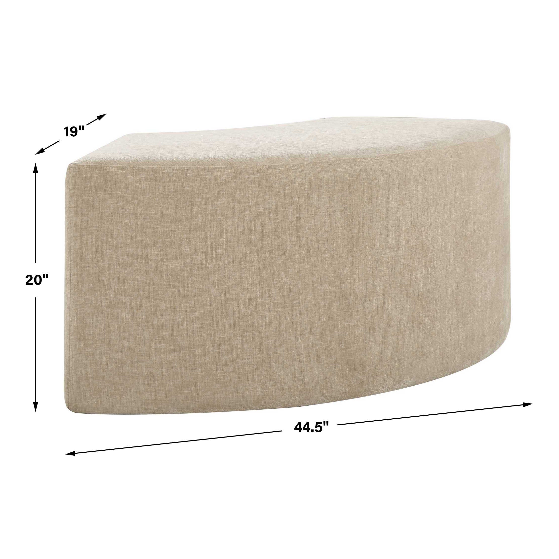 Uttermost Khai Rounded Plush Dining Bench