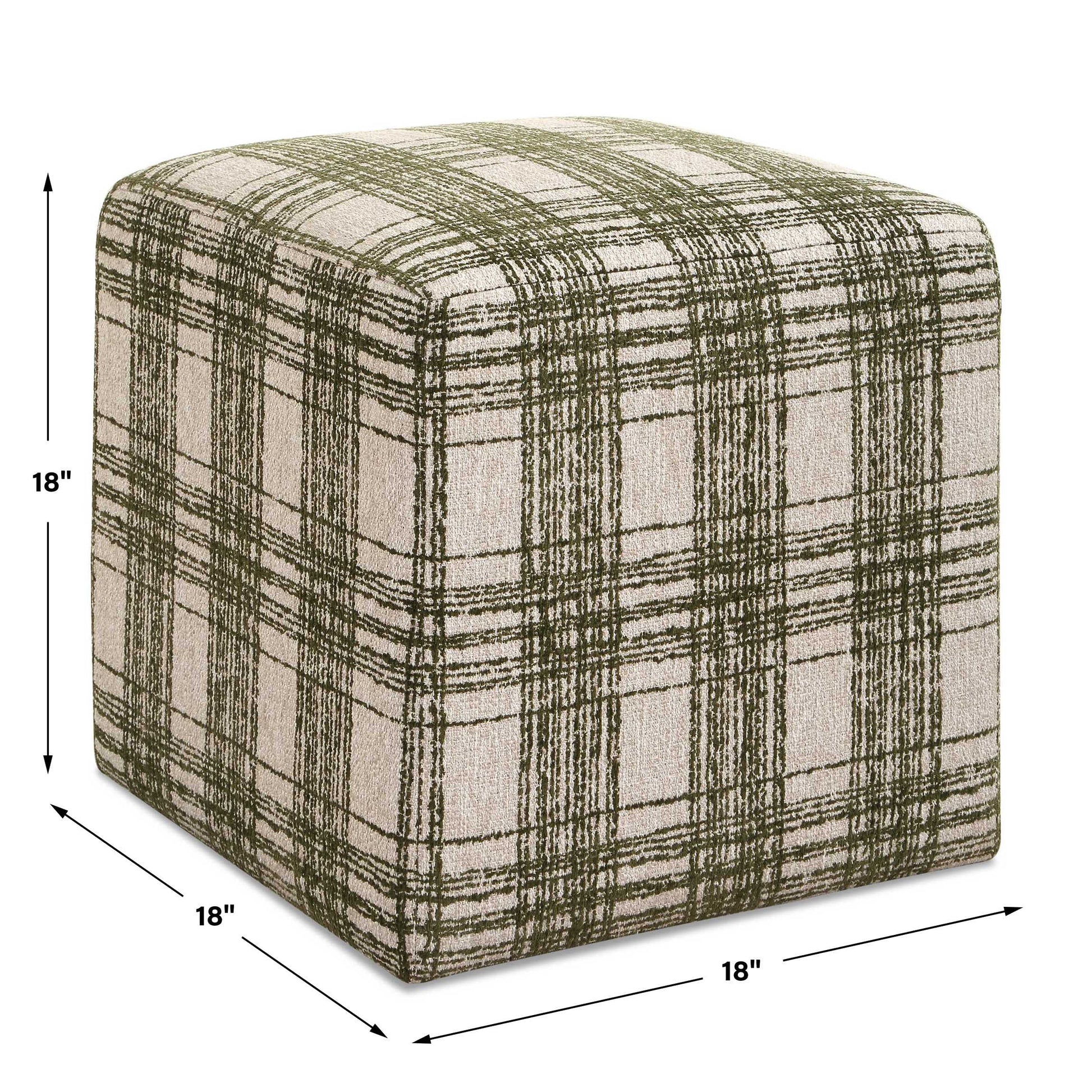 Uttermost Joie Ireland Plaid Ottoman