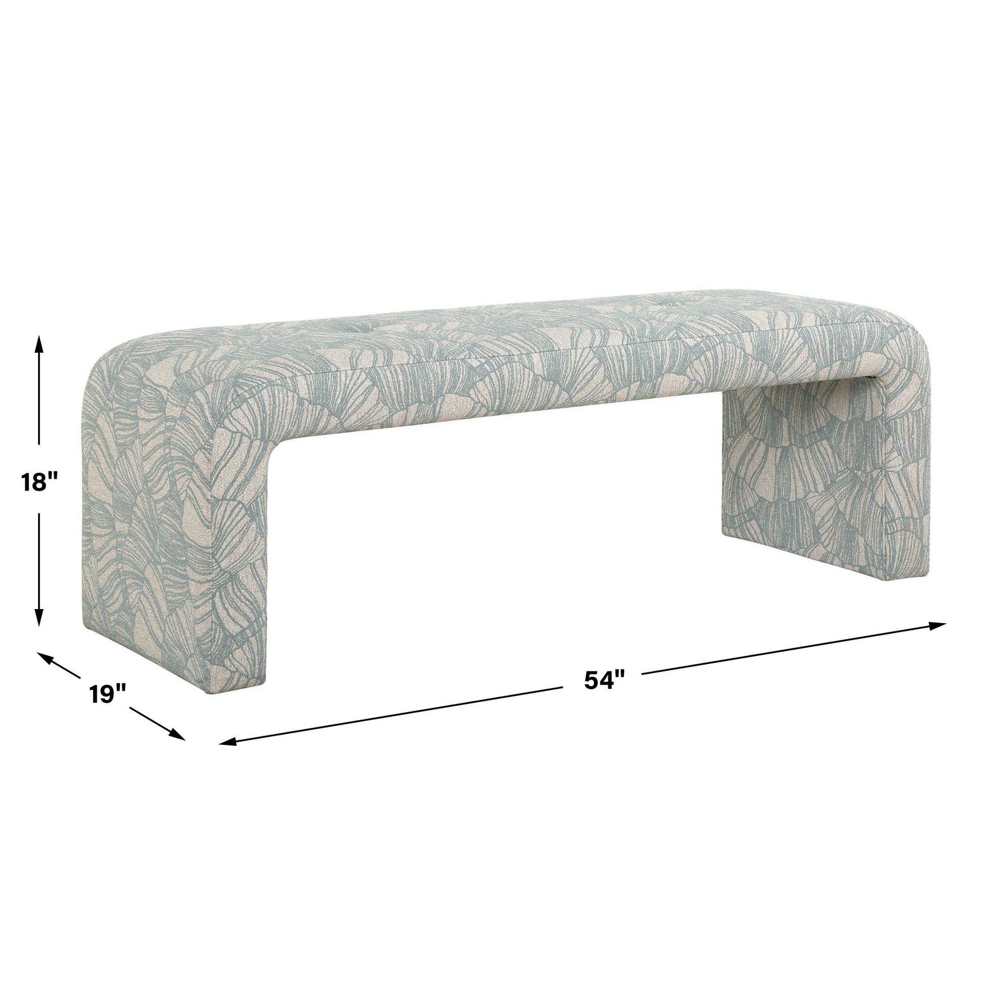 Uttermost Amie Spa Blue Bench