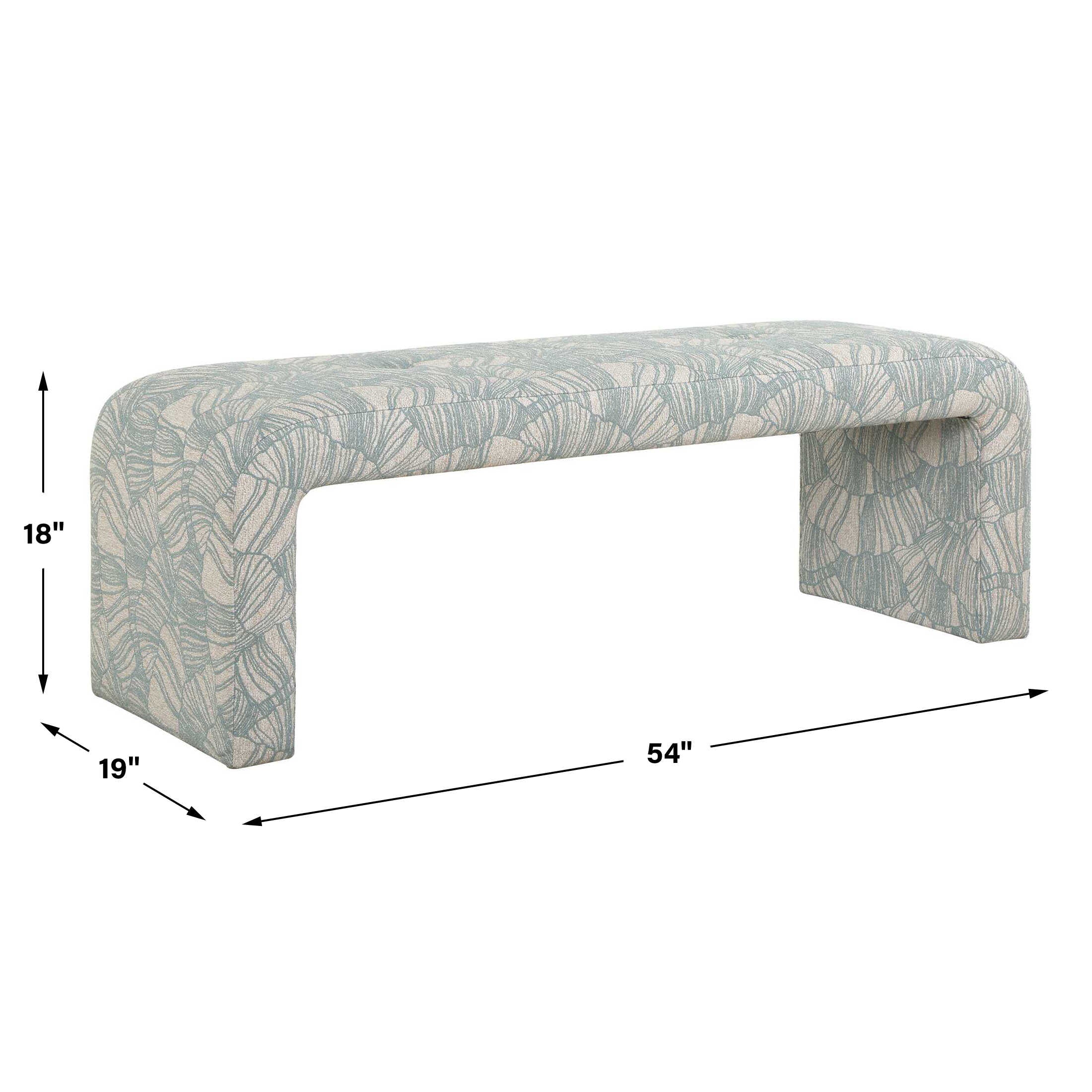 Uttermost Amie Spa Blue Bench