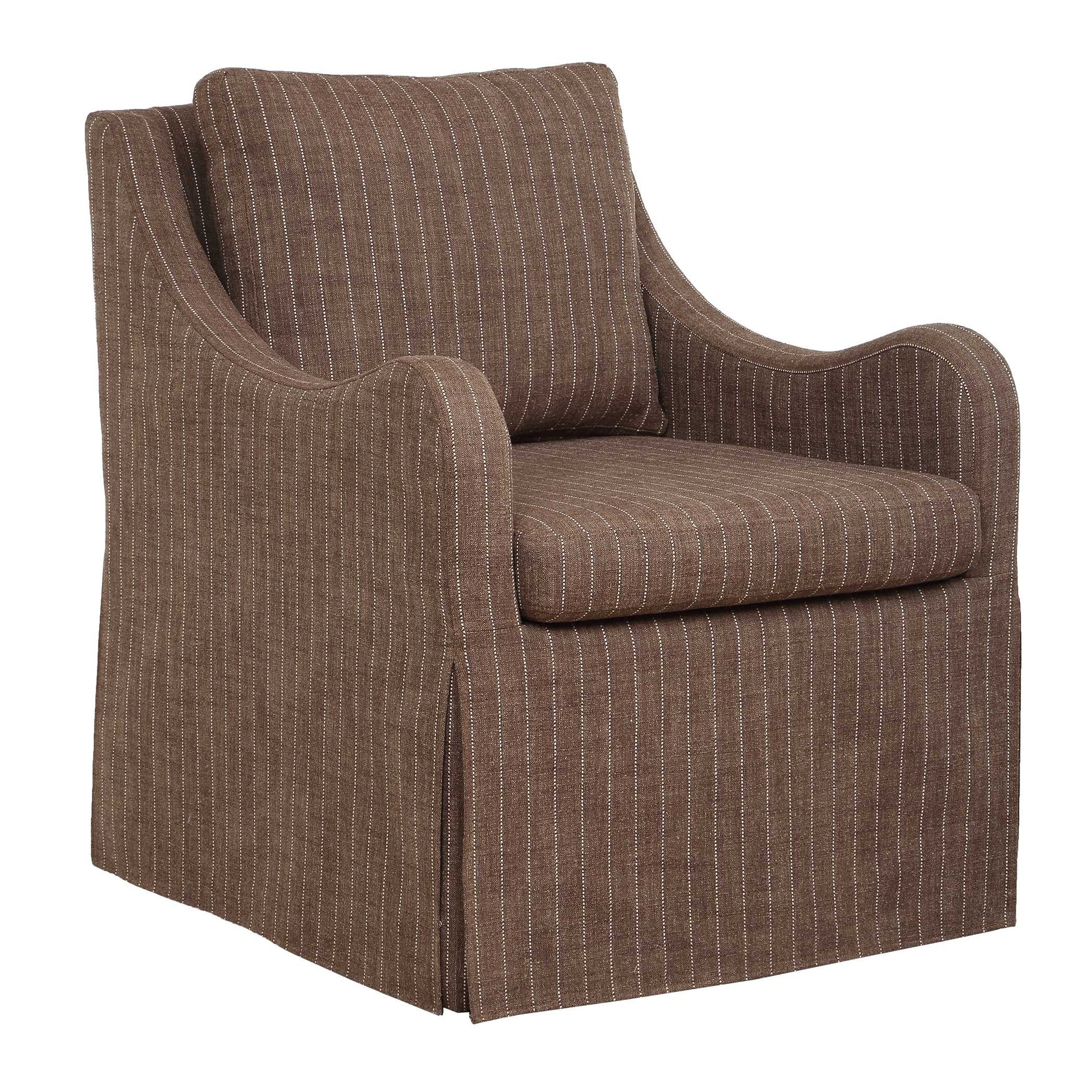 Uttermost Luisa Pinstripe Swivel Chair