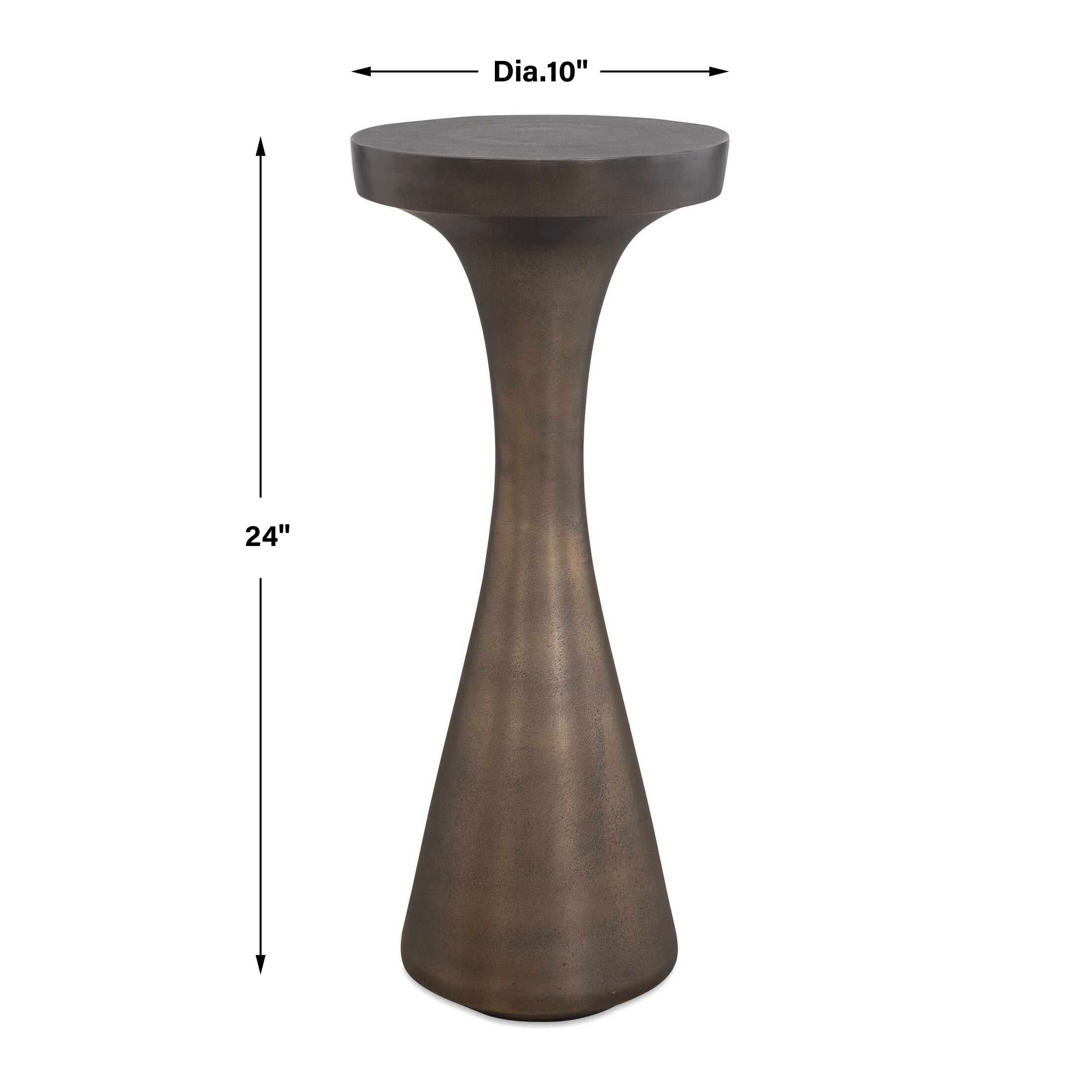 Uttermost Miko Indoor-Outdoor Bronze Drink Table