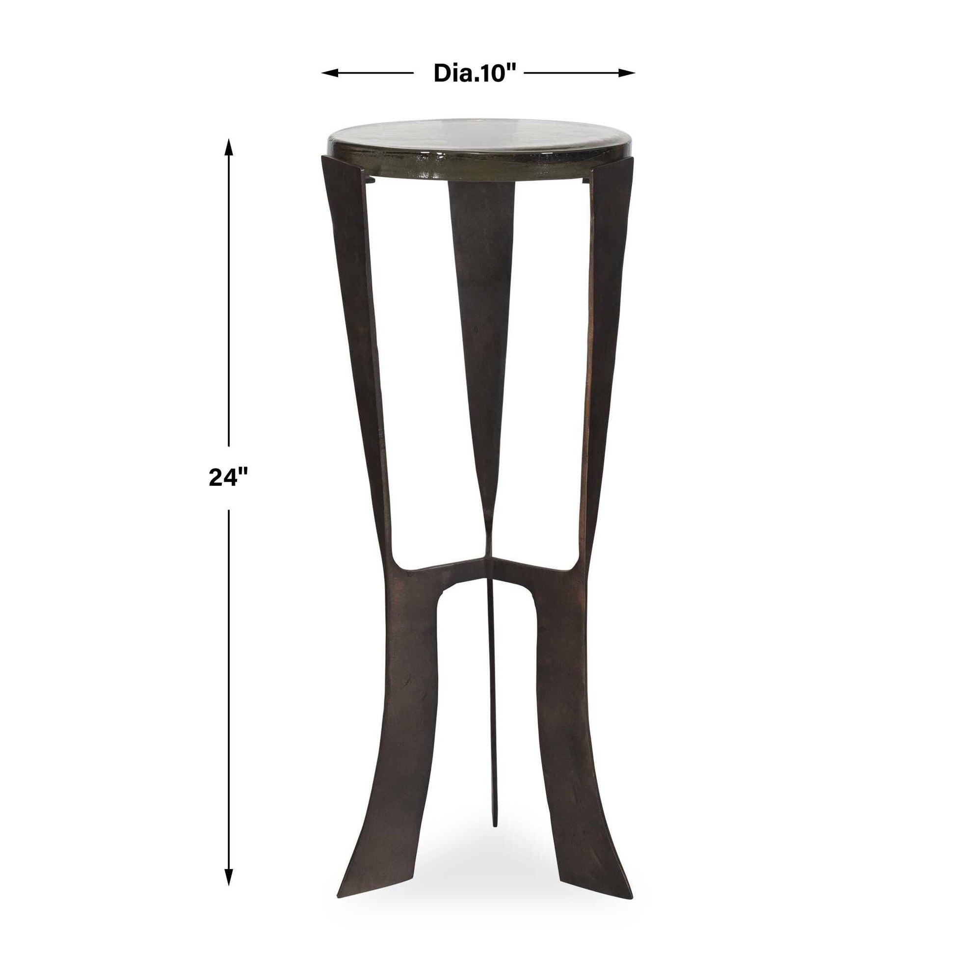 Uttermost Renaud Dark Bronze Drink Table