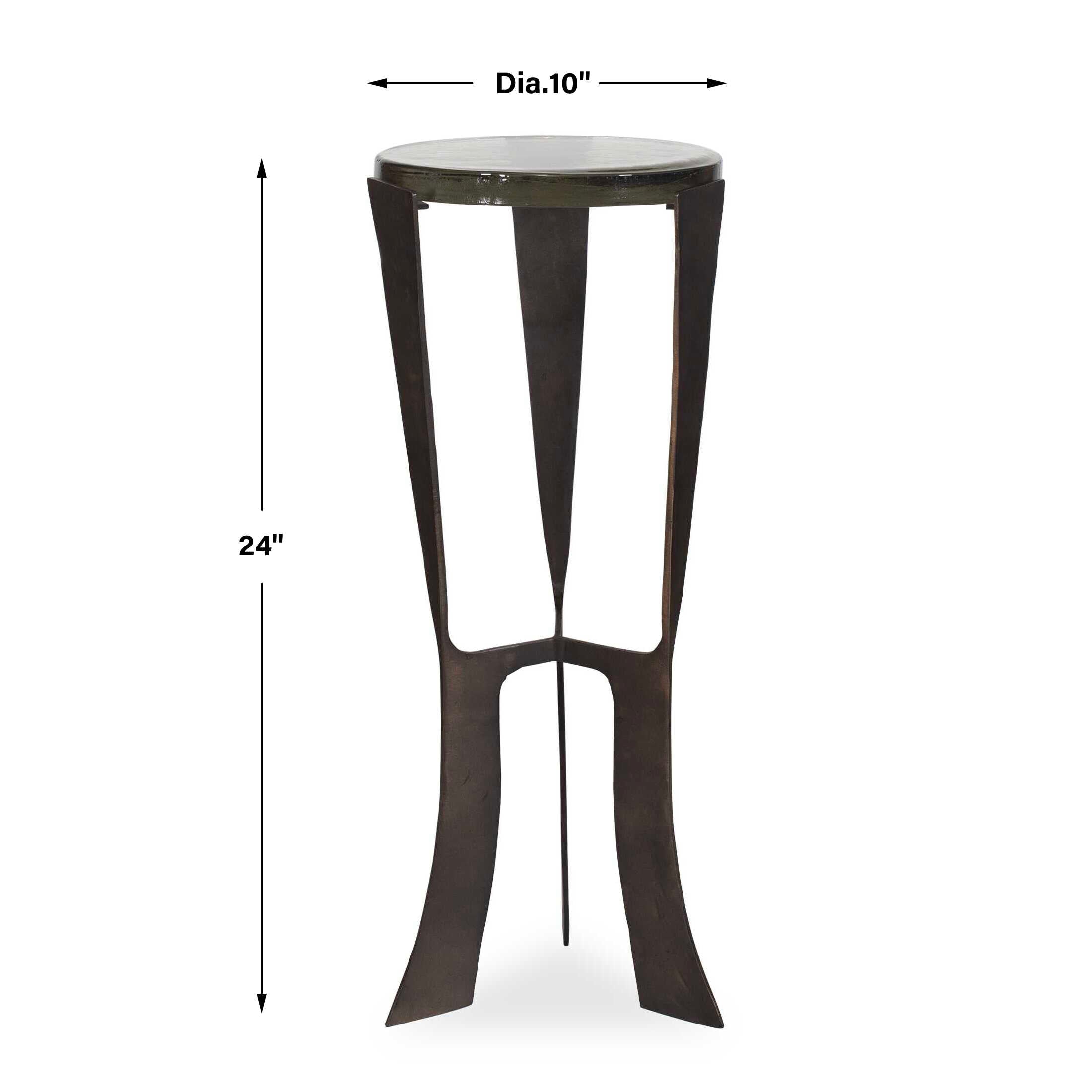 Uttermost Renaud Dark Bronze Drink Table