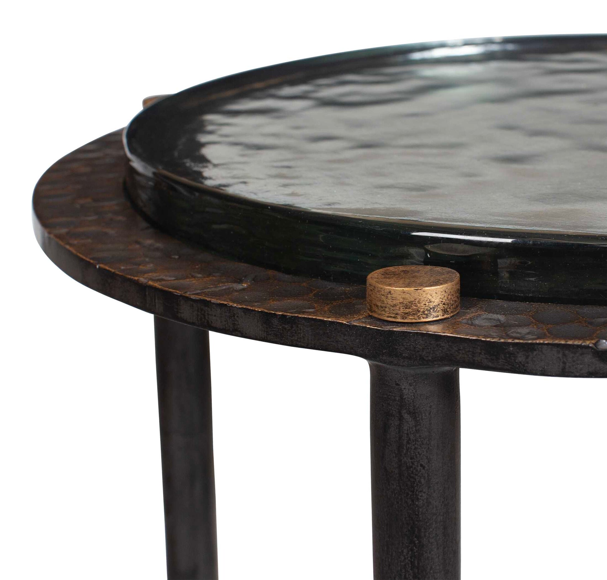 Uttermost Kennington Round Glass Accent Table