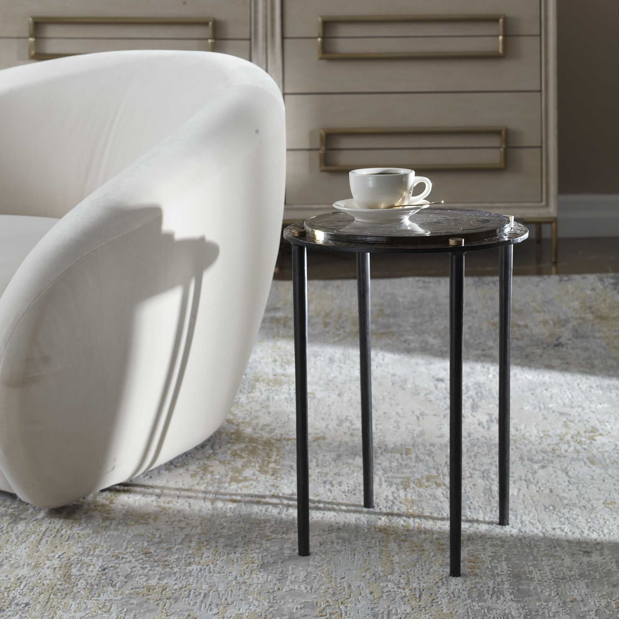 Uttermost Kennington Round Glass Accent Table