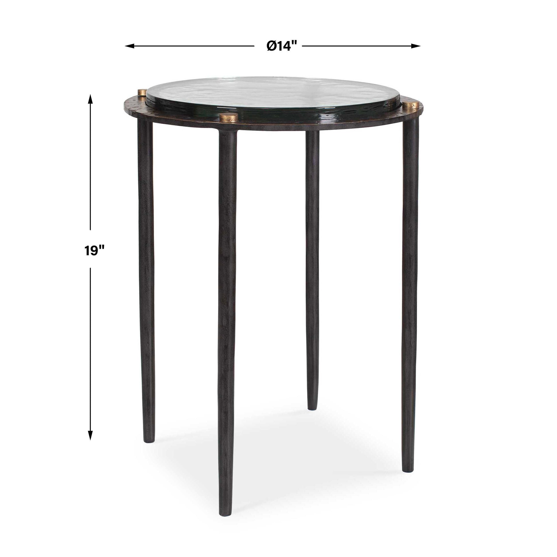 Uttermost Kennington Round Glass Accent Table