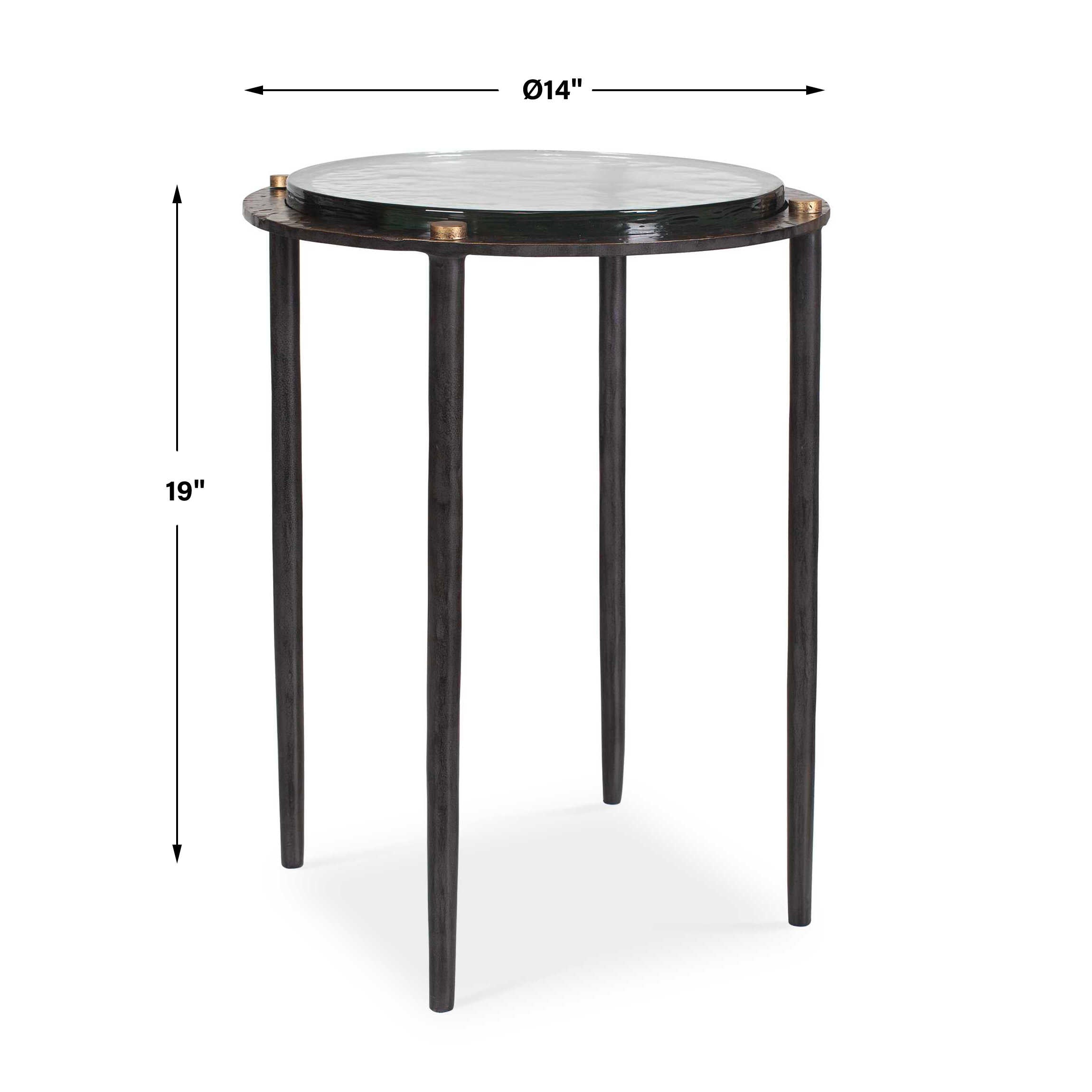 Uttermost Kennington Round Glass Accent Table