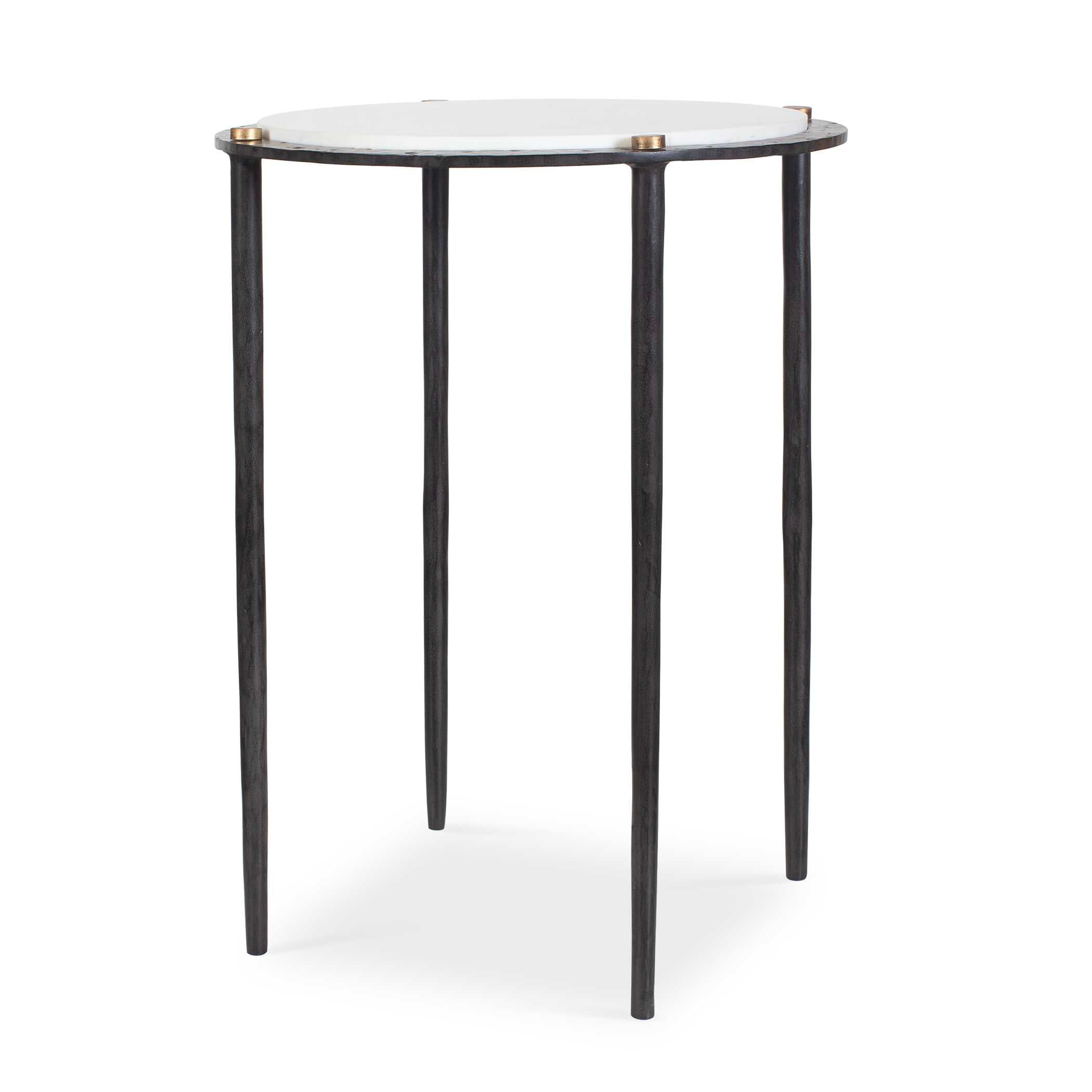 Uttermost Wren Round White Marble Accent Table