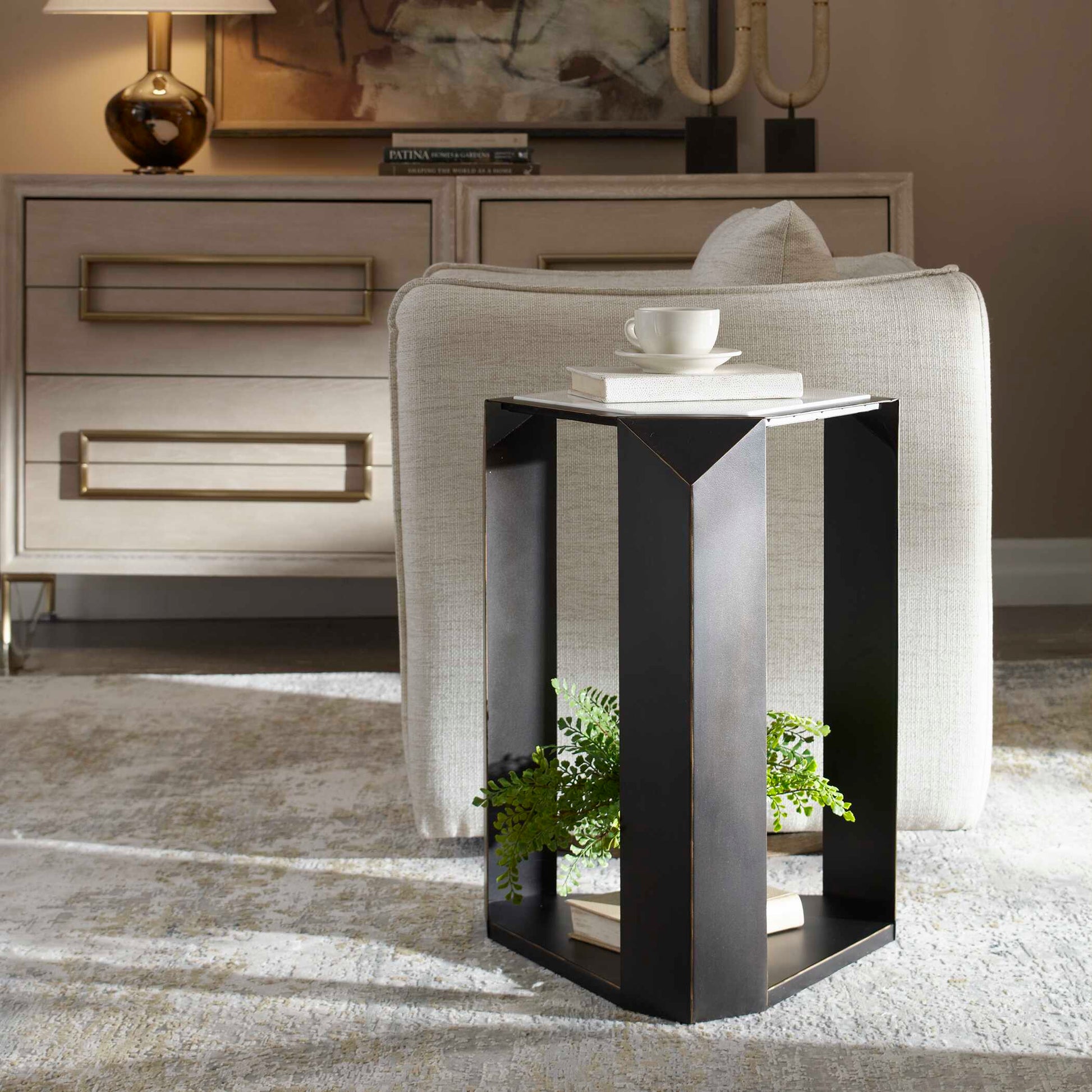 Uttermost Keenan Geometric Accent Table