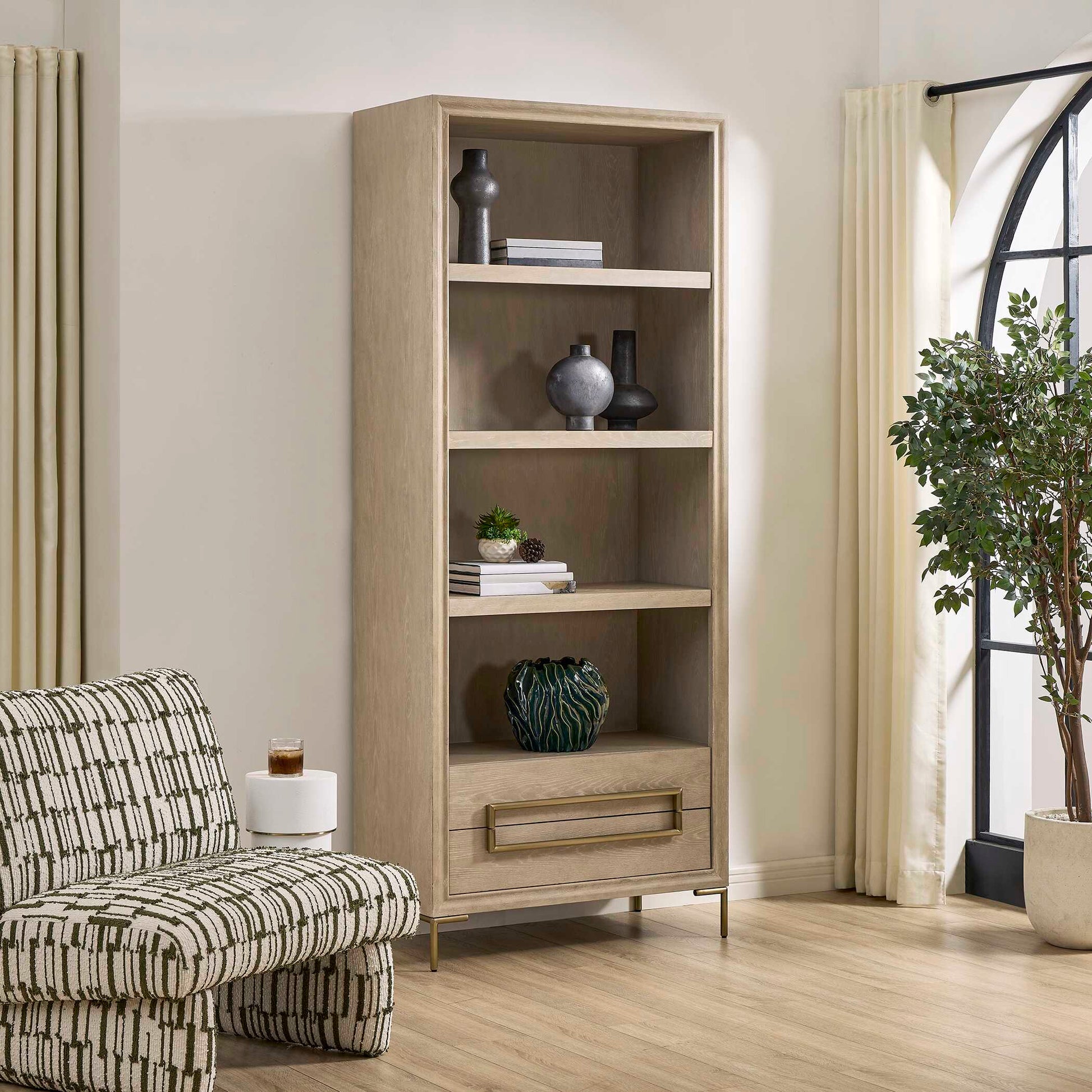 Uttermost Alessia Light Oak Etagere