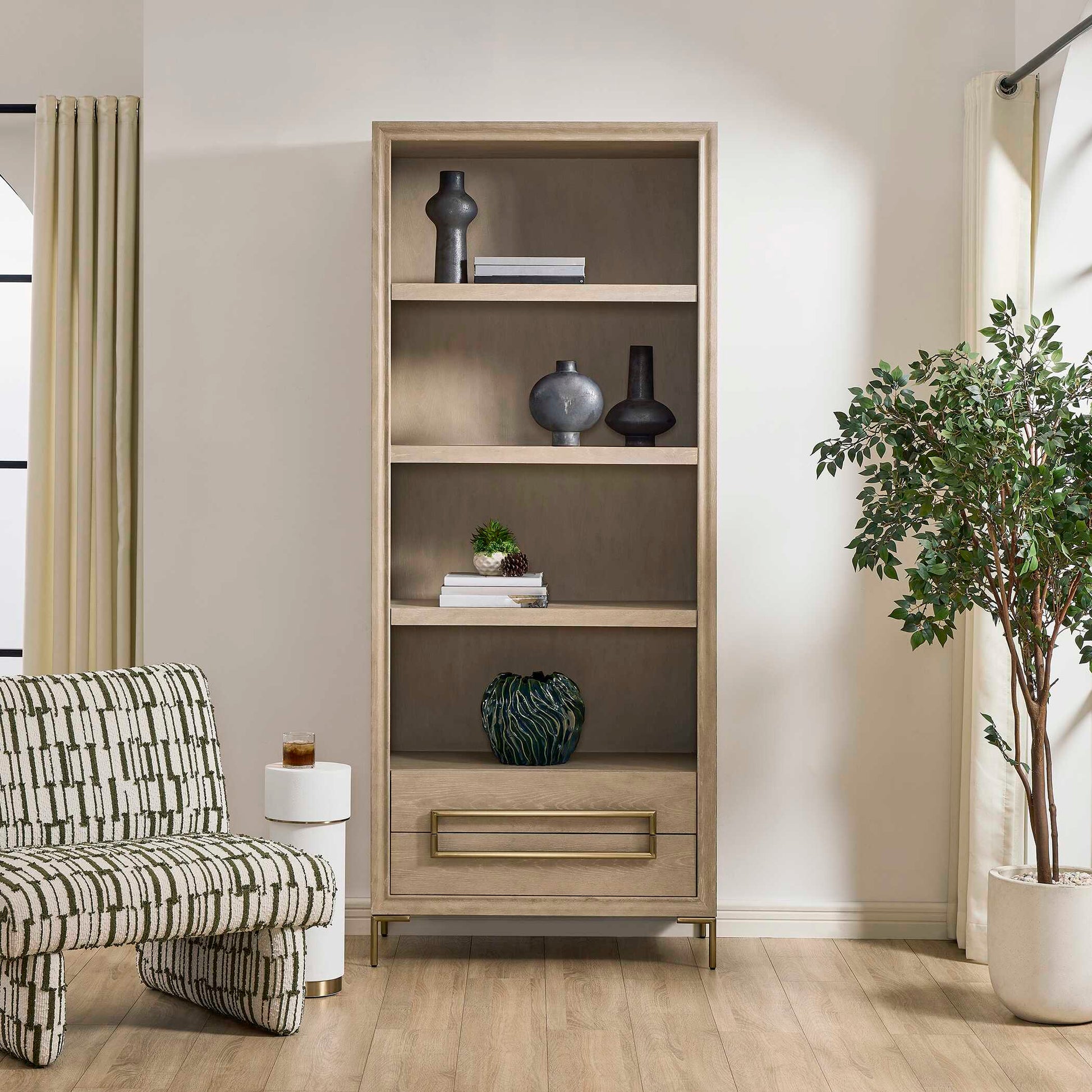 Uttermost Alessia Light Oak Etagere