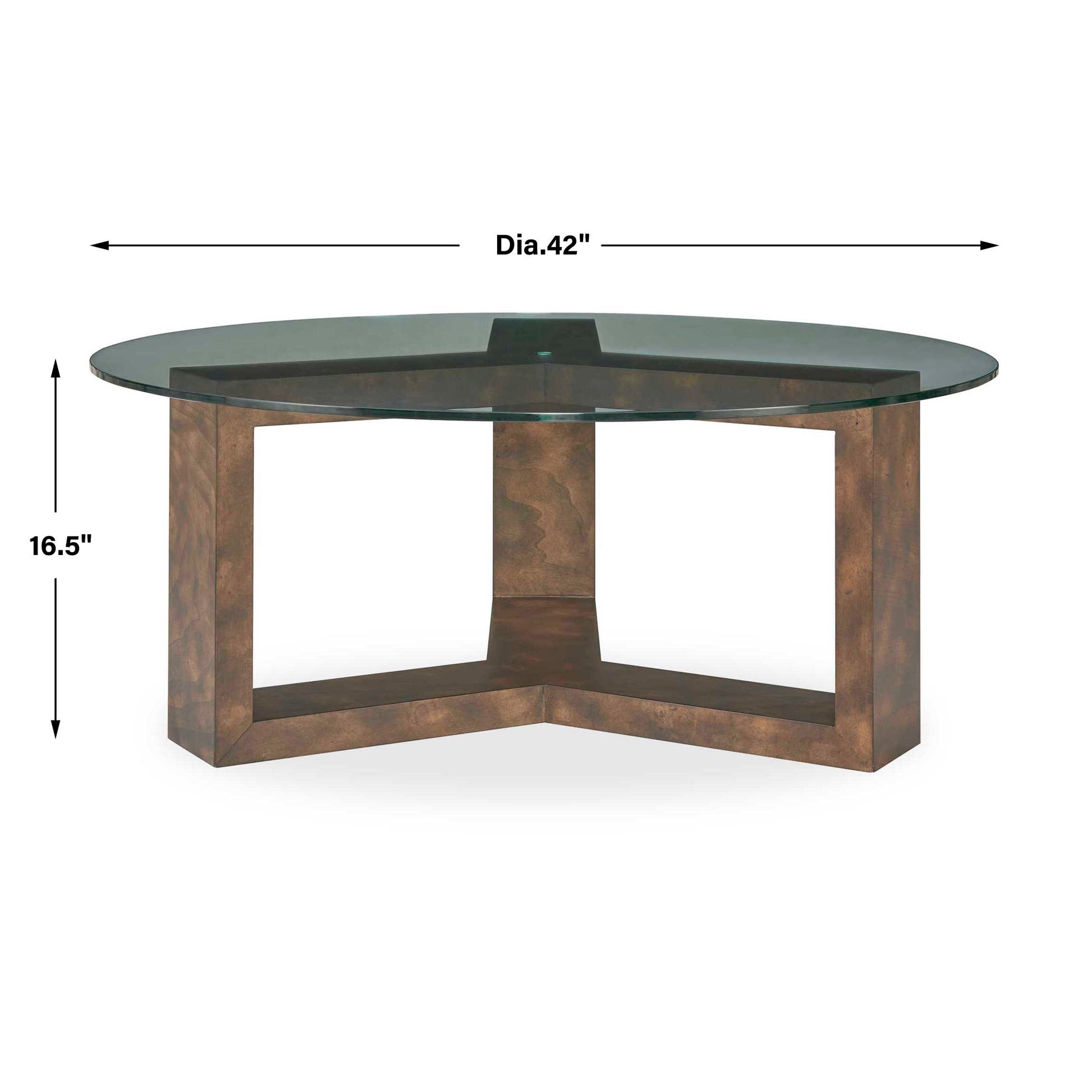 Uttermost Ignis Round Glass Coffee Table