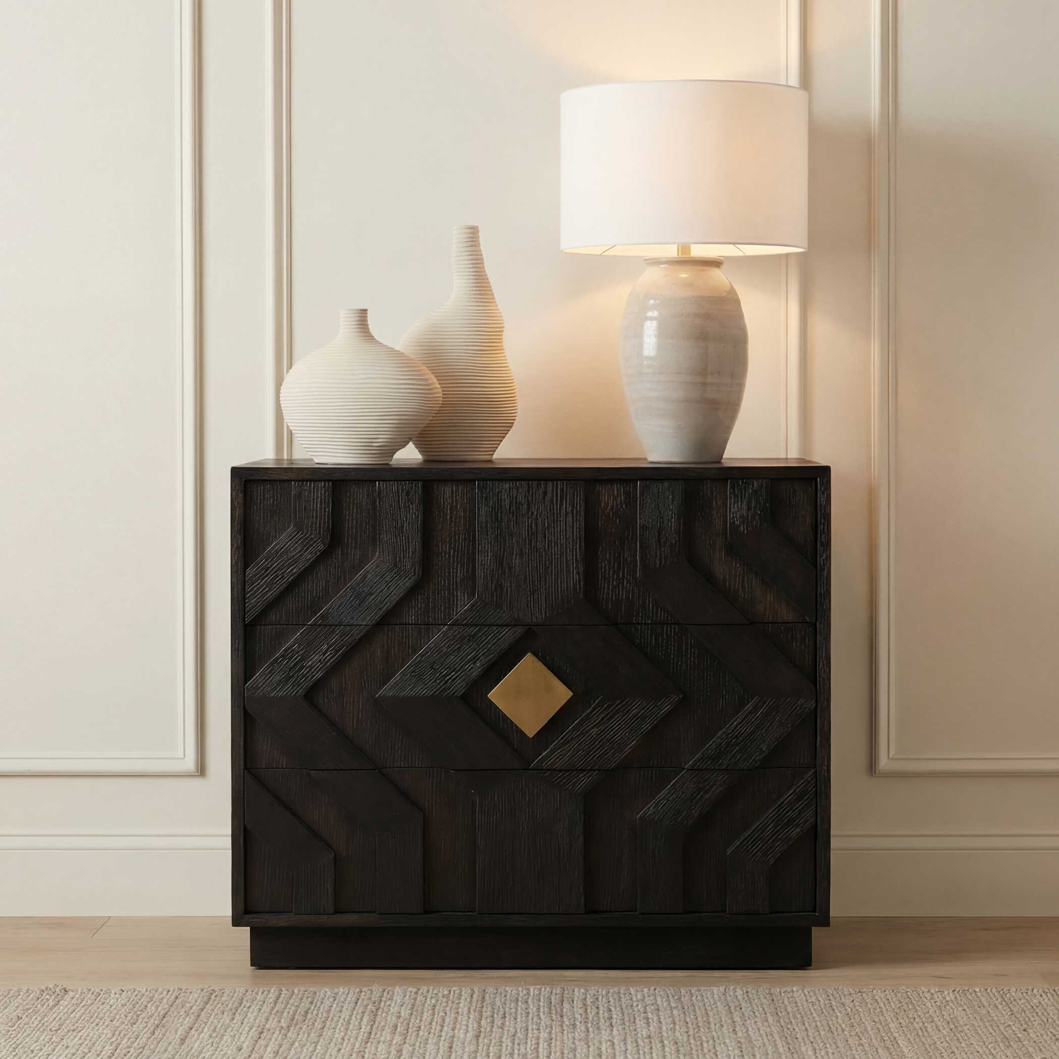 Uttermost Faulkner 3 Drawer Modern Chest