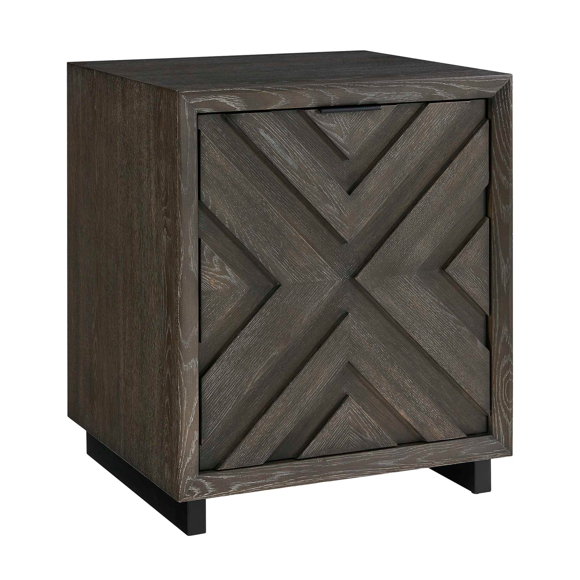Uttermost Barrett Dark Charcoal Oak Cabinet
