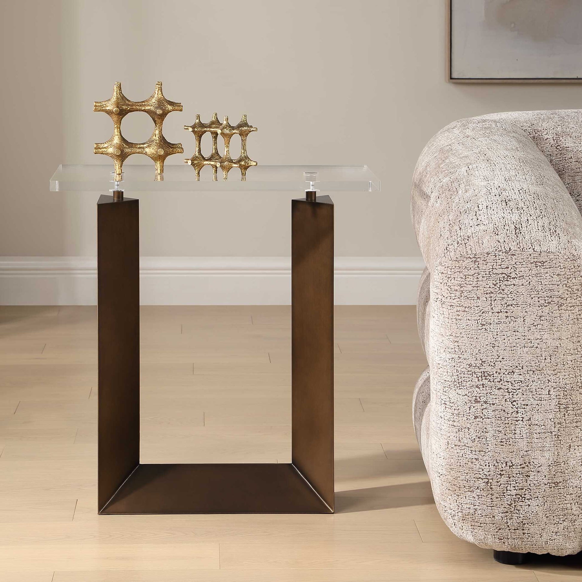 Uttermost McElroy Modern Bronze Side Table