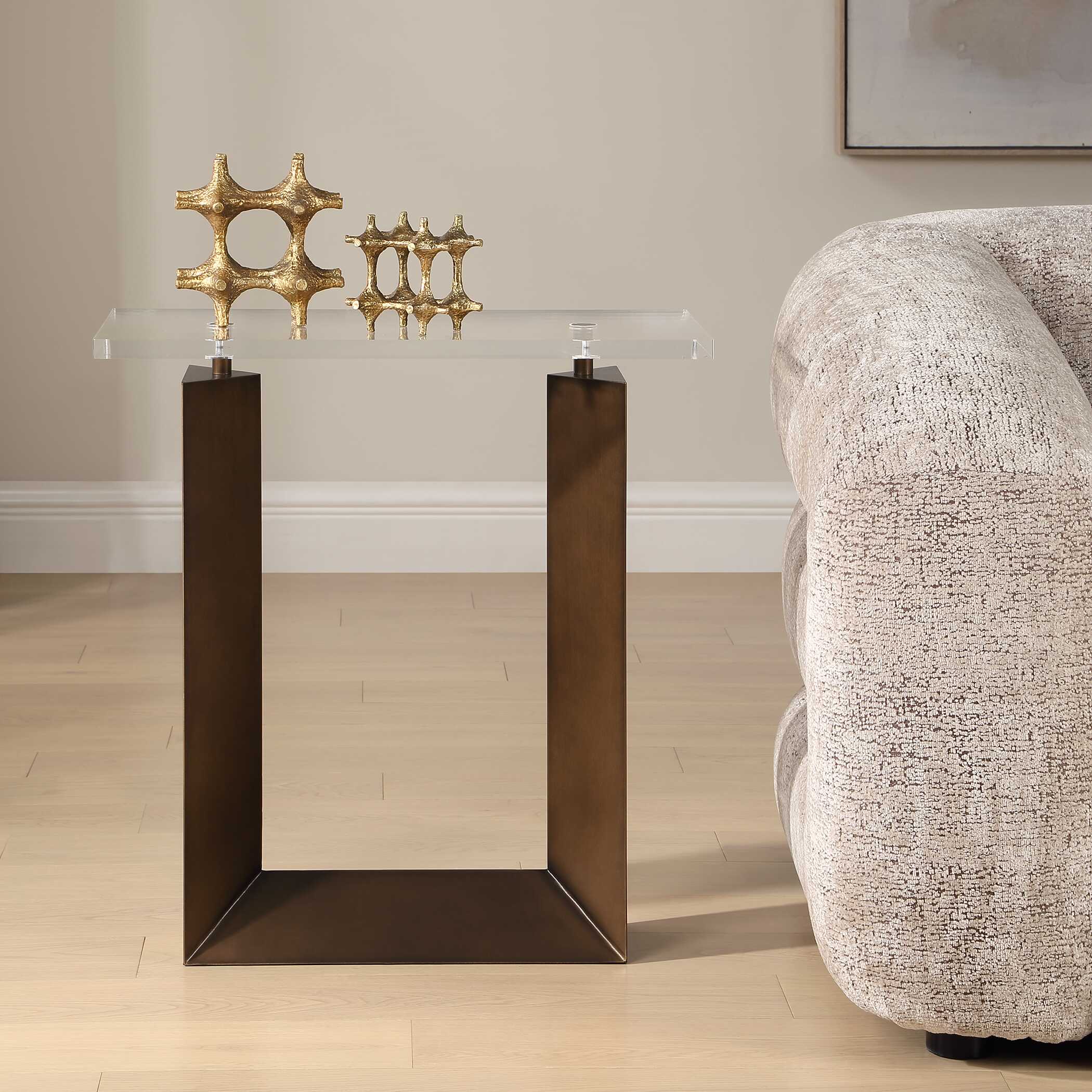 Uttermost McElroy Modern Bronze Side Table