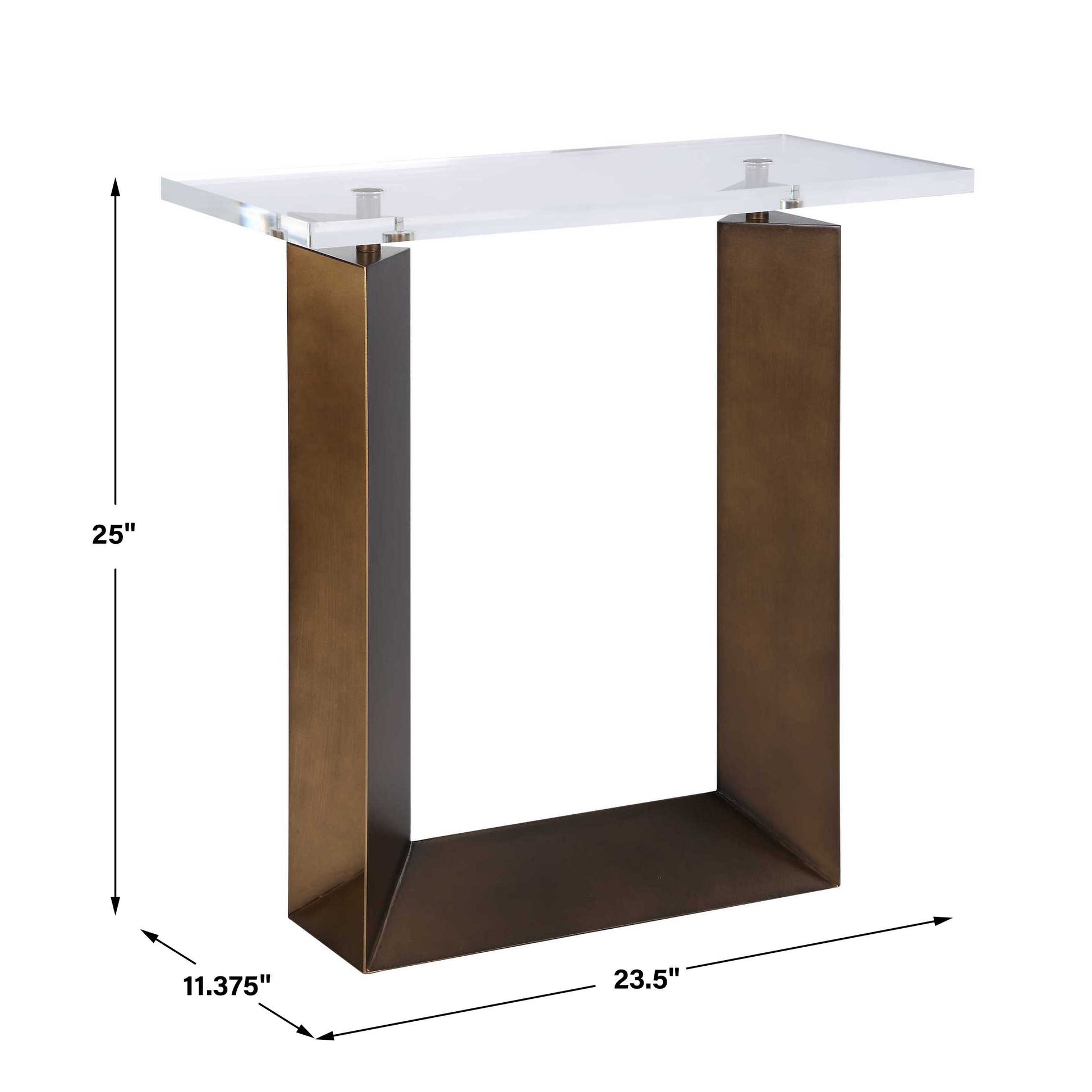 Uttermost McElroy Modern Bronze Side Table