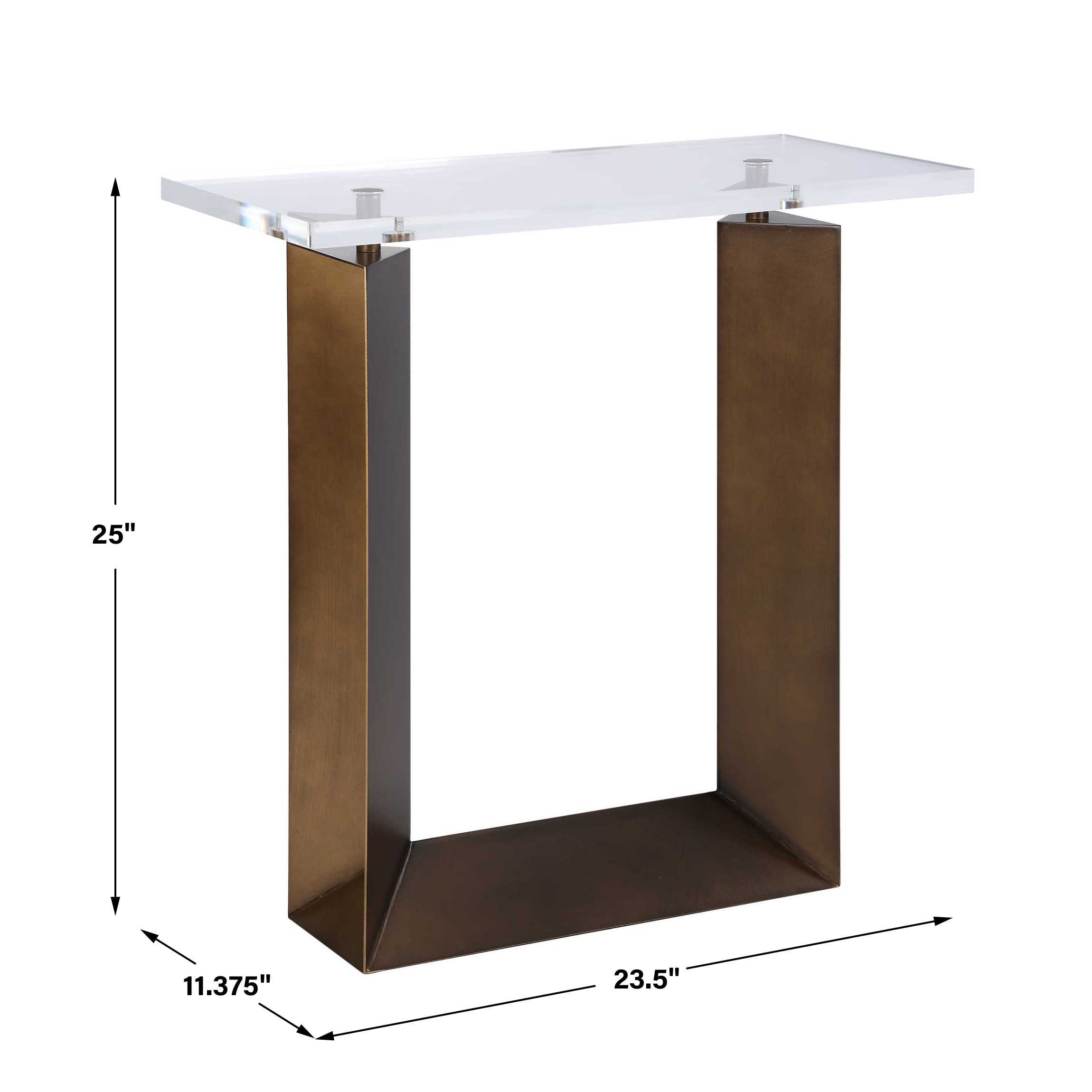 Uttermost McElroy Modern Bronze Side Table