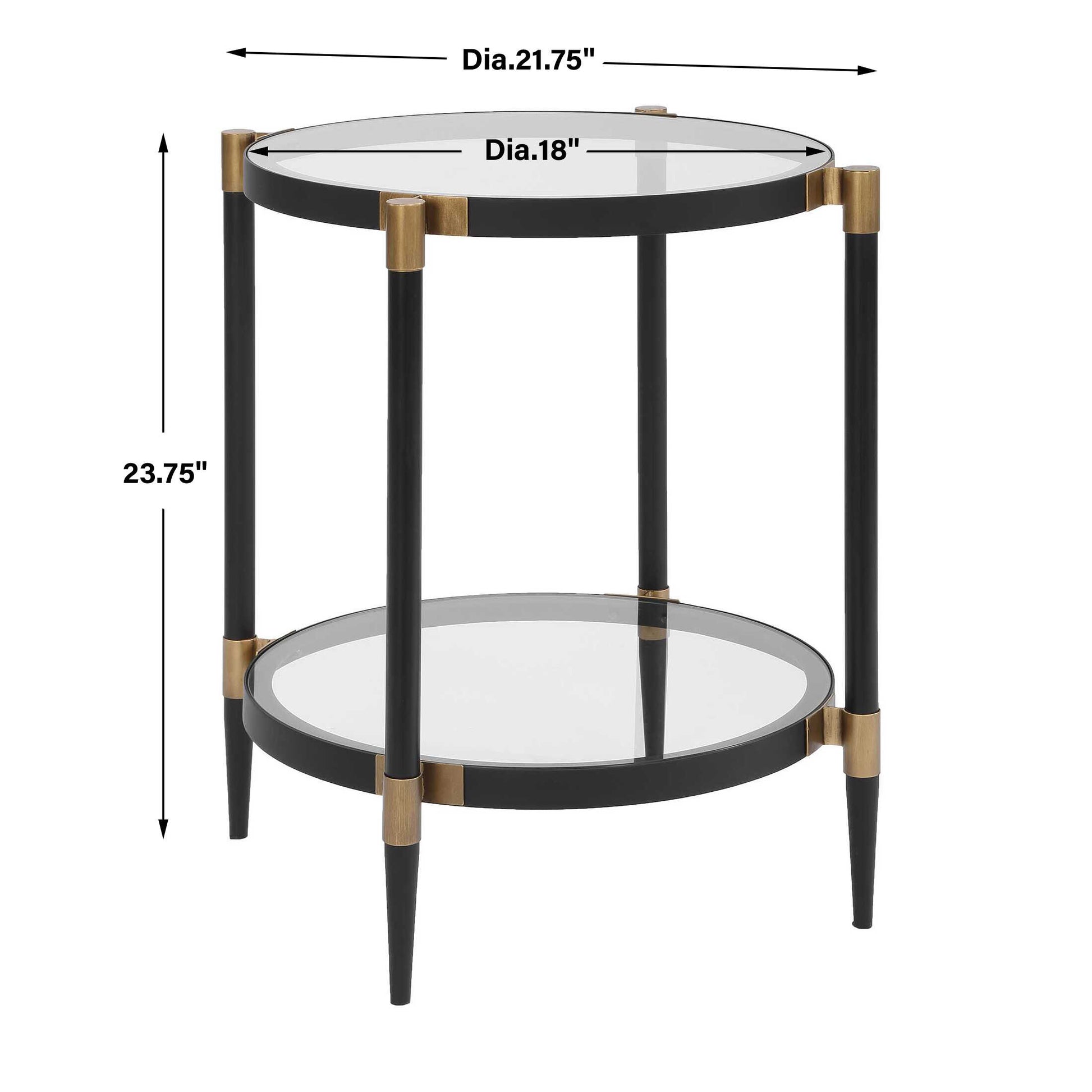 Uttermost Chadid Round Glass Side Table