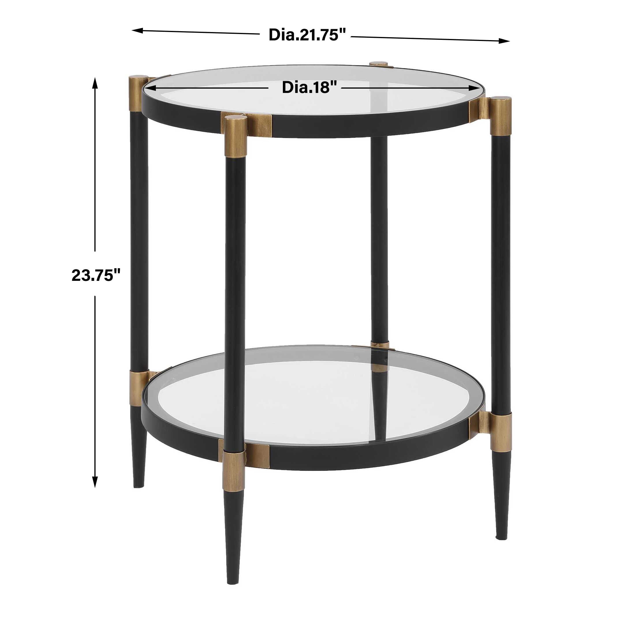 Uttermost Chadid Round Glass Side Table