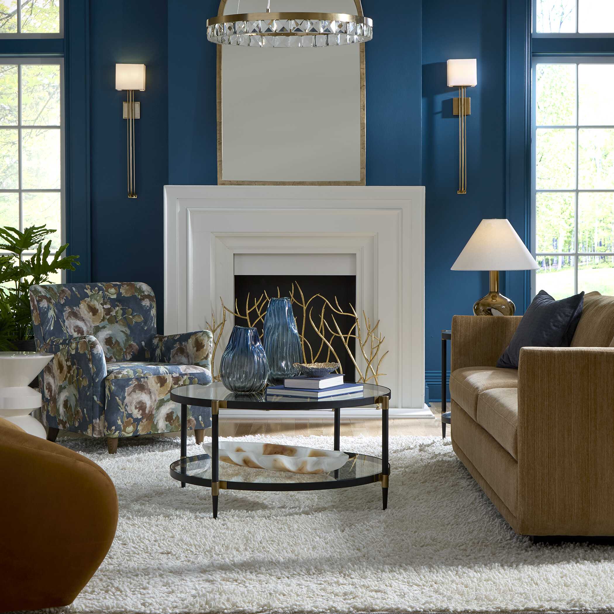 Uttermost Chadid Round Glass Coffee Table