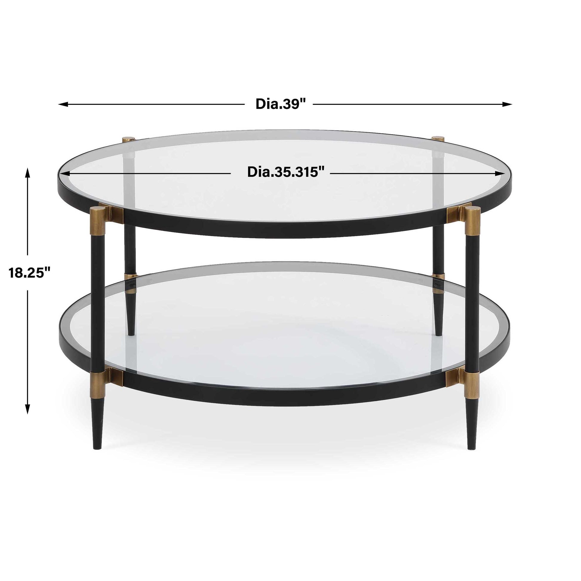 Uttermost Chadid Round Glass Coffee Table