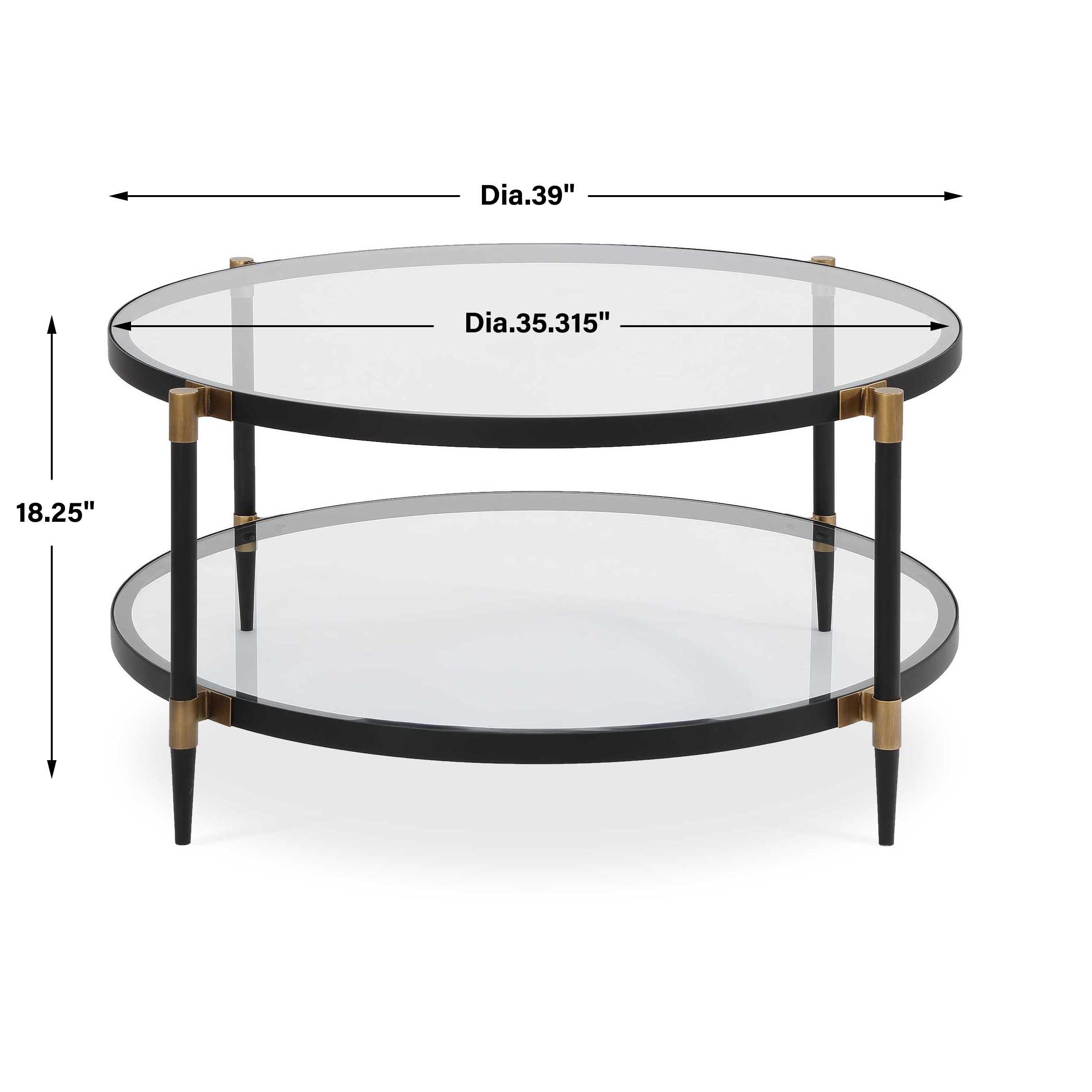 Uttermost Chadid Round Glass Coffee Table