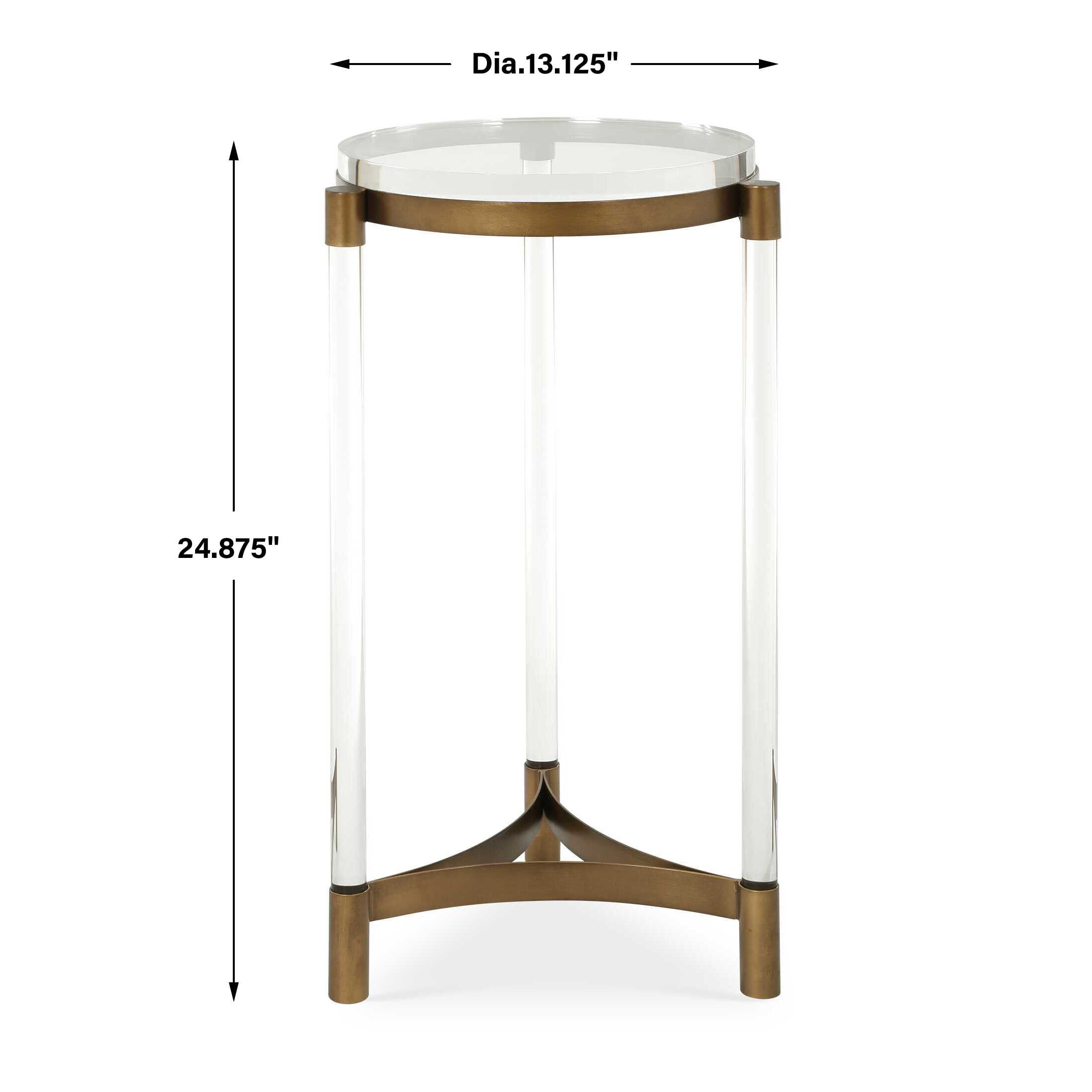 Uttermost Pereira Round Acrylic Accent Table