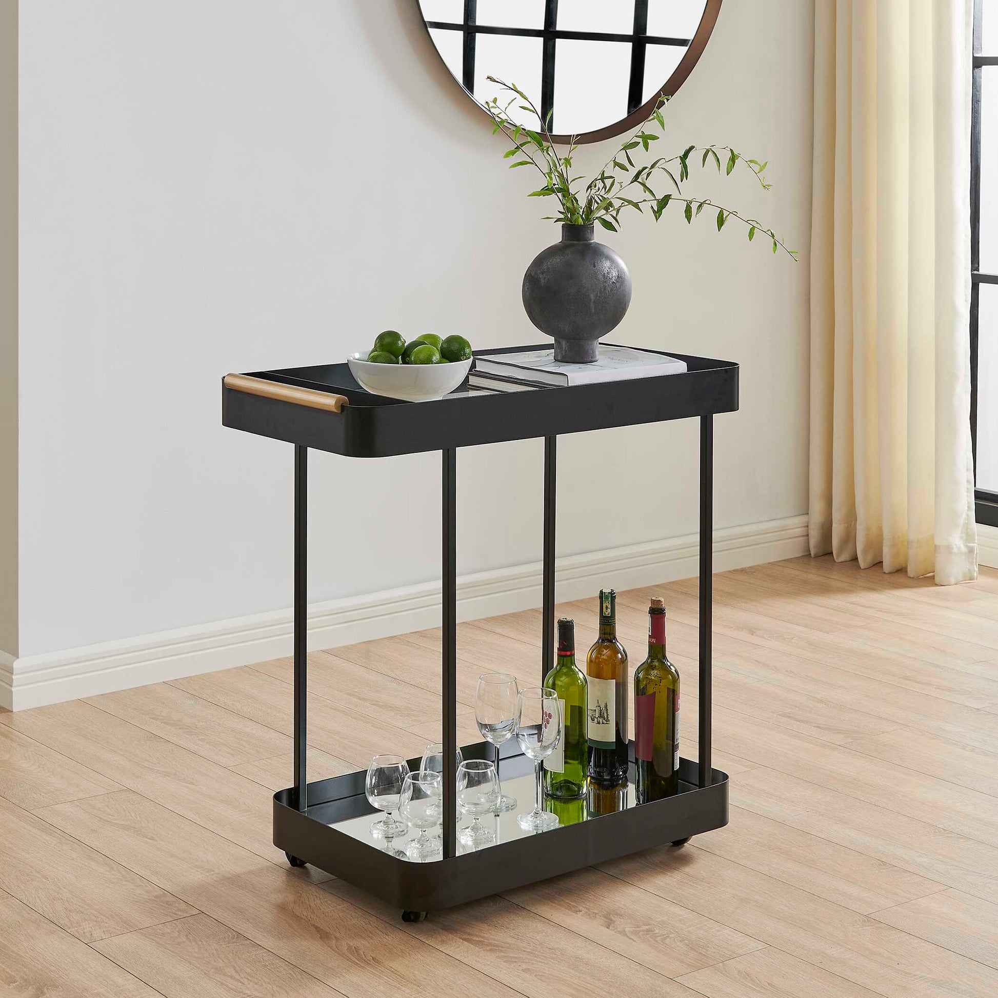 Uttermost Vesper Black Iron Bar Cart