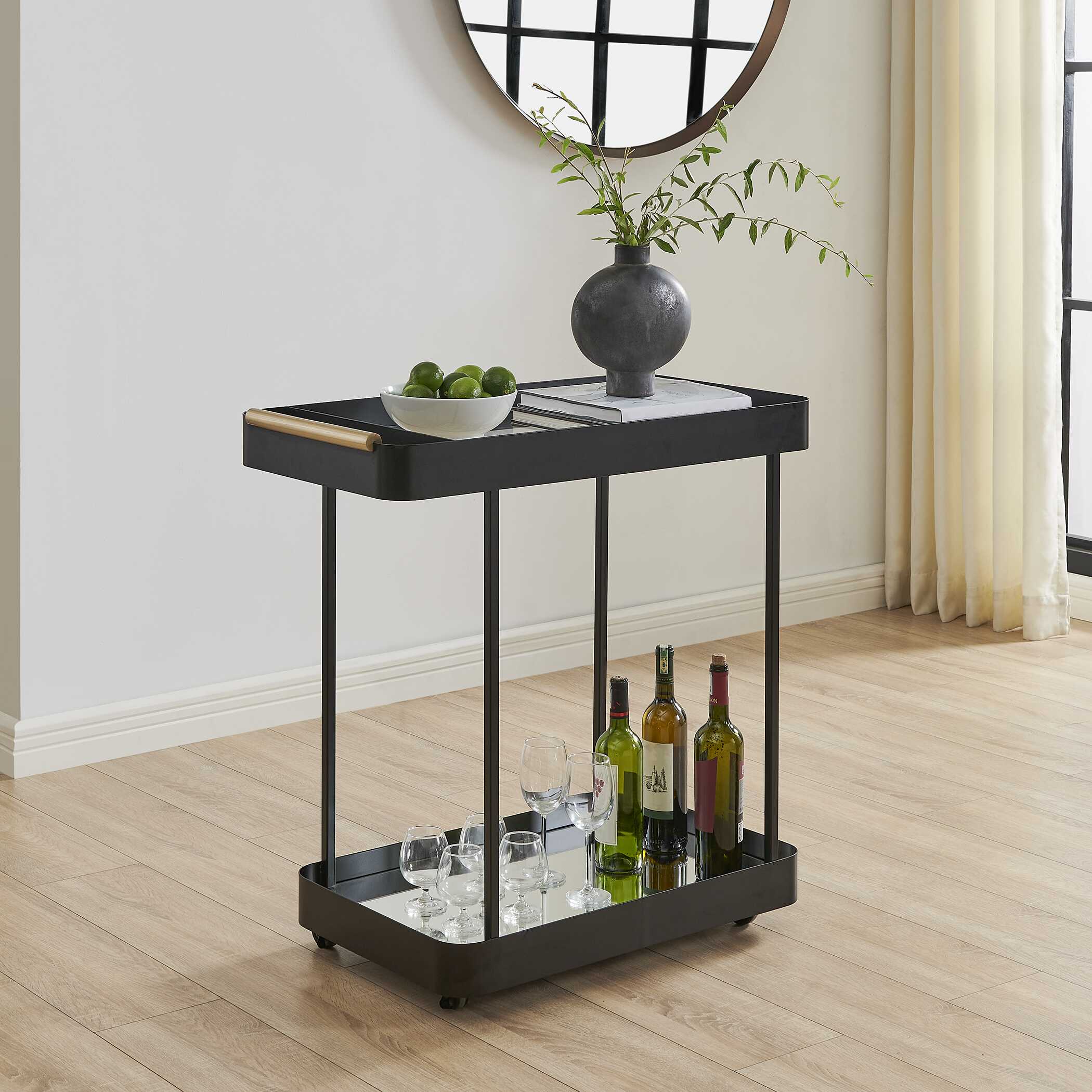 Uttermost Vesper Black Iron Bar Cart