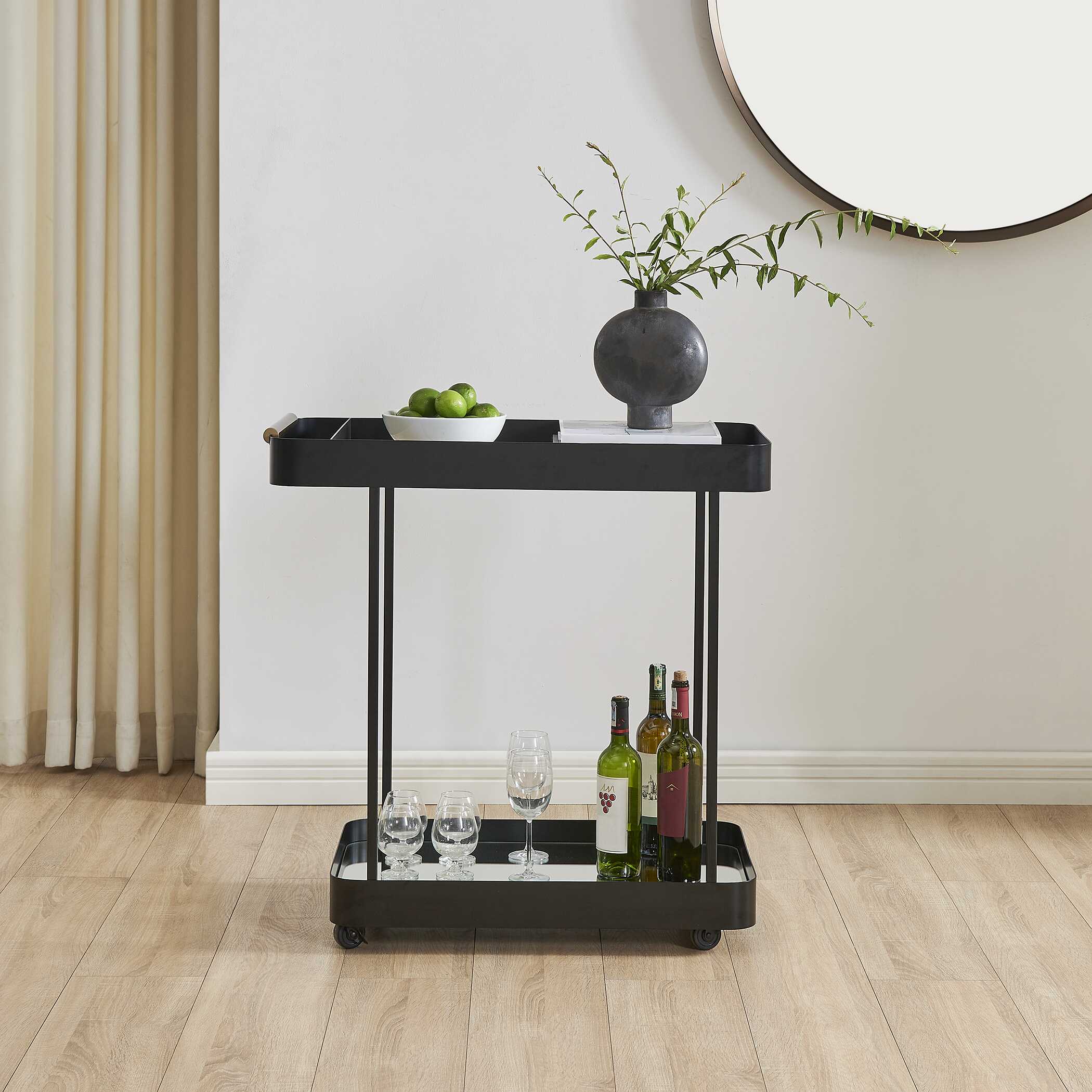 Uttermost Vesper Black Iron Bar Cart